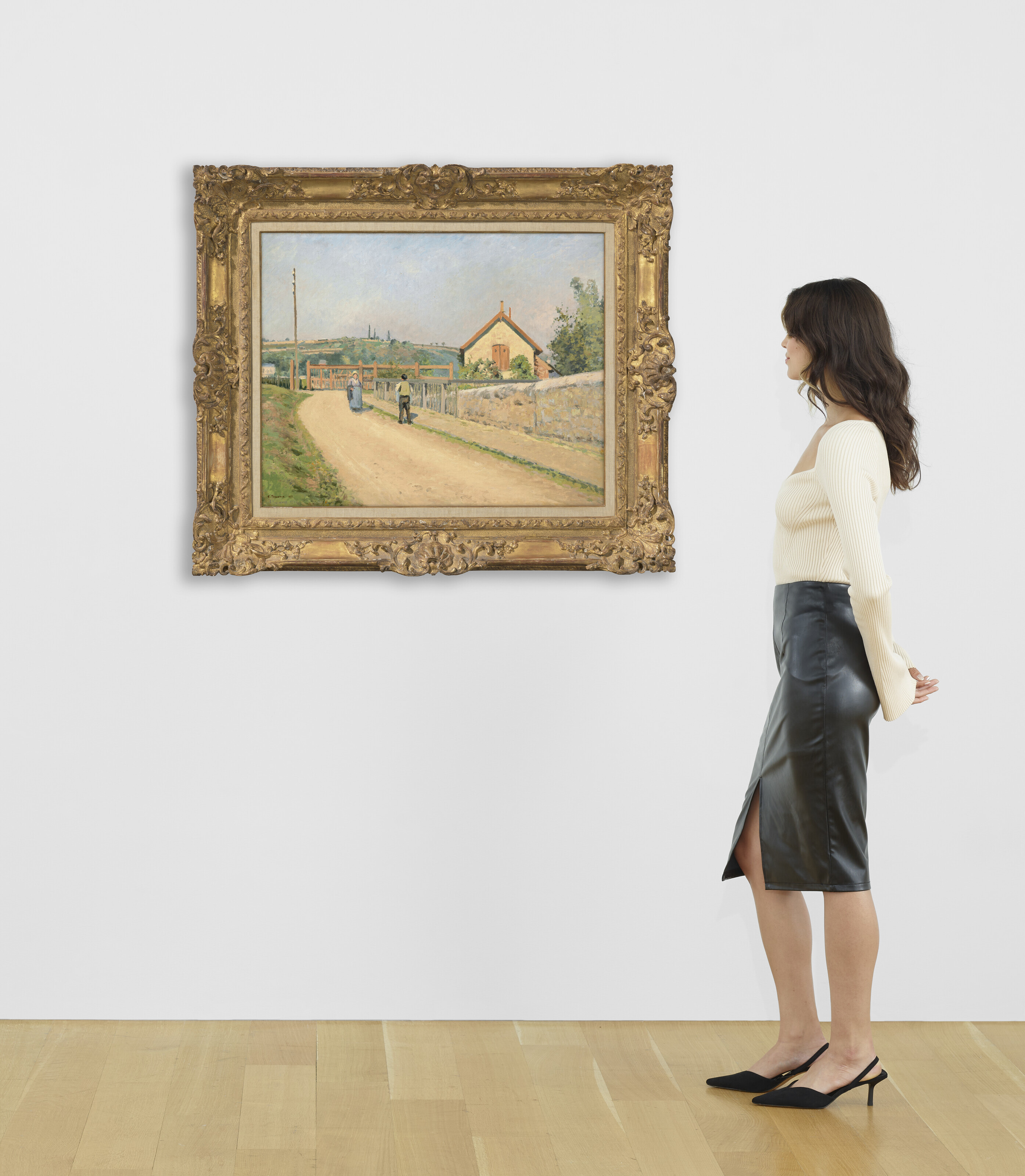 Camille Pissarro — Барьер на берегу реки, на паштете в Понтуазе, изображение 4