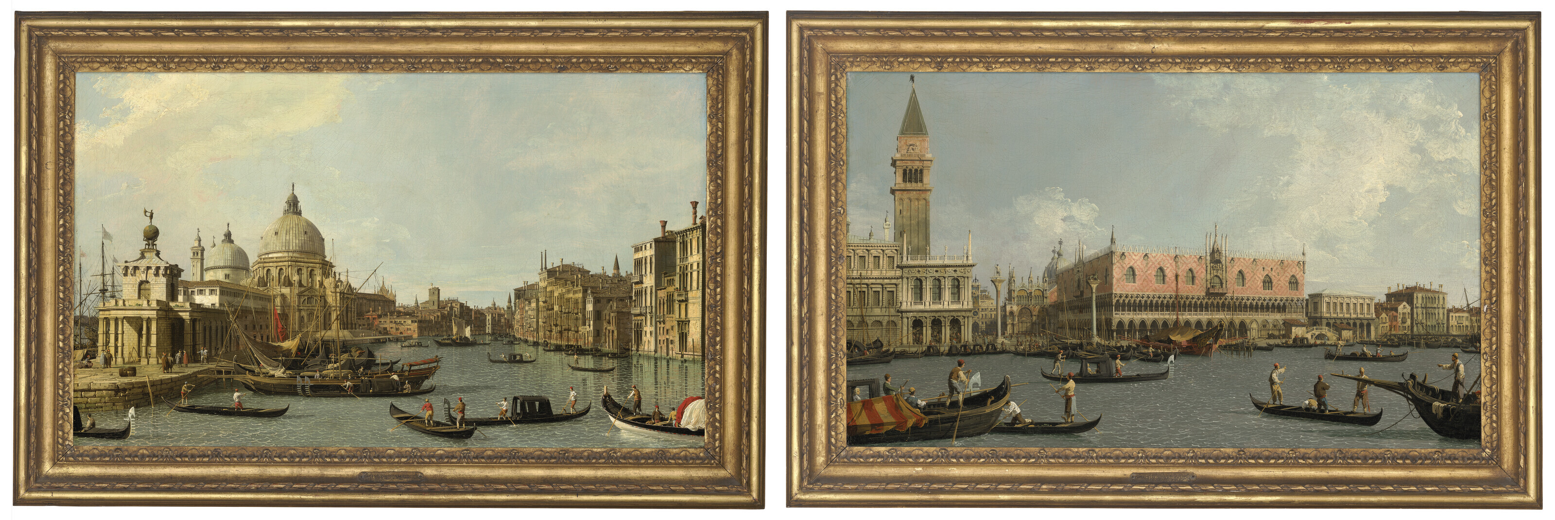 Canaletto — Венеция: Устье Большого канала с востока и Моло с Пьяццеттой и дворцом дожей со стороны Бачино., изображение 4