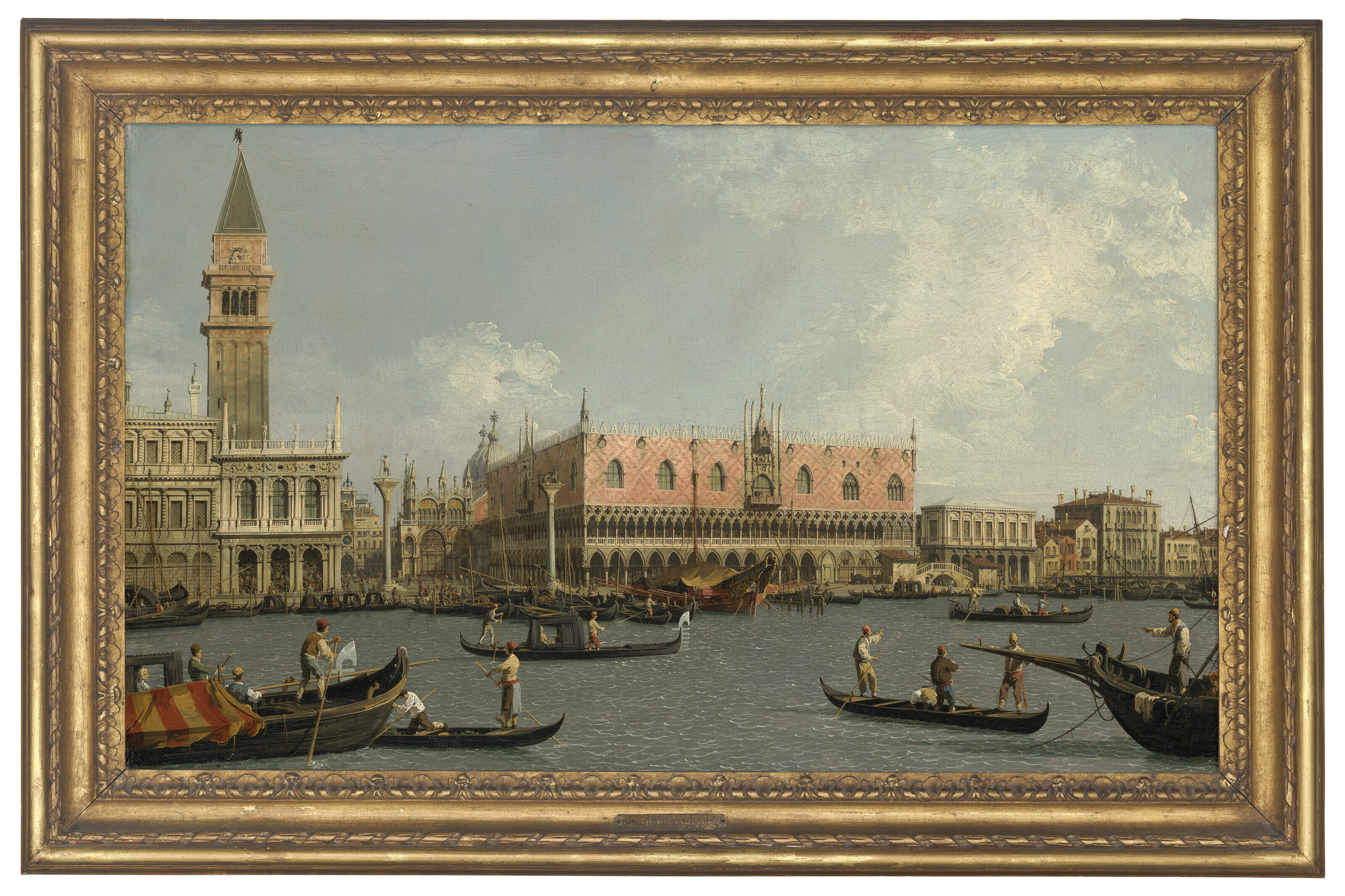 Canaletto — Венеция: Устье Большого канала с востока и Моло с Пьяццеттой и дворцом дожей со стороны Бачино., изображение 6