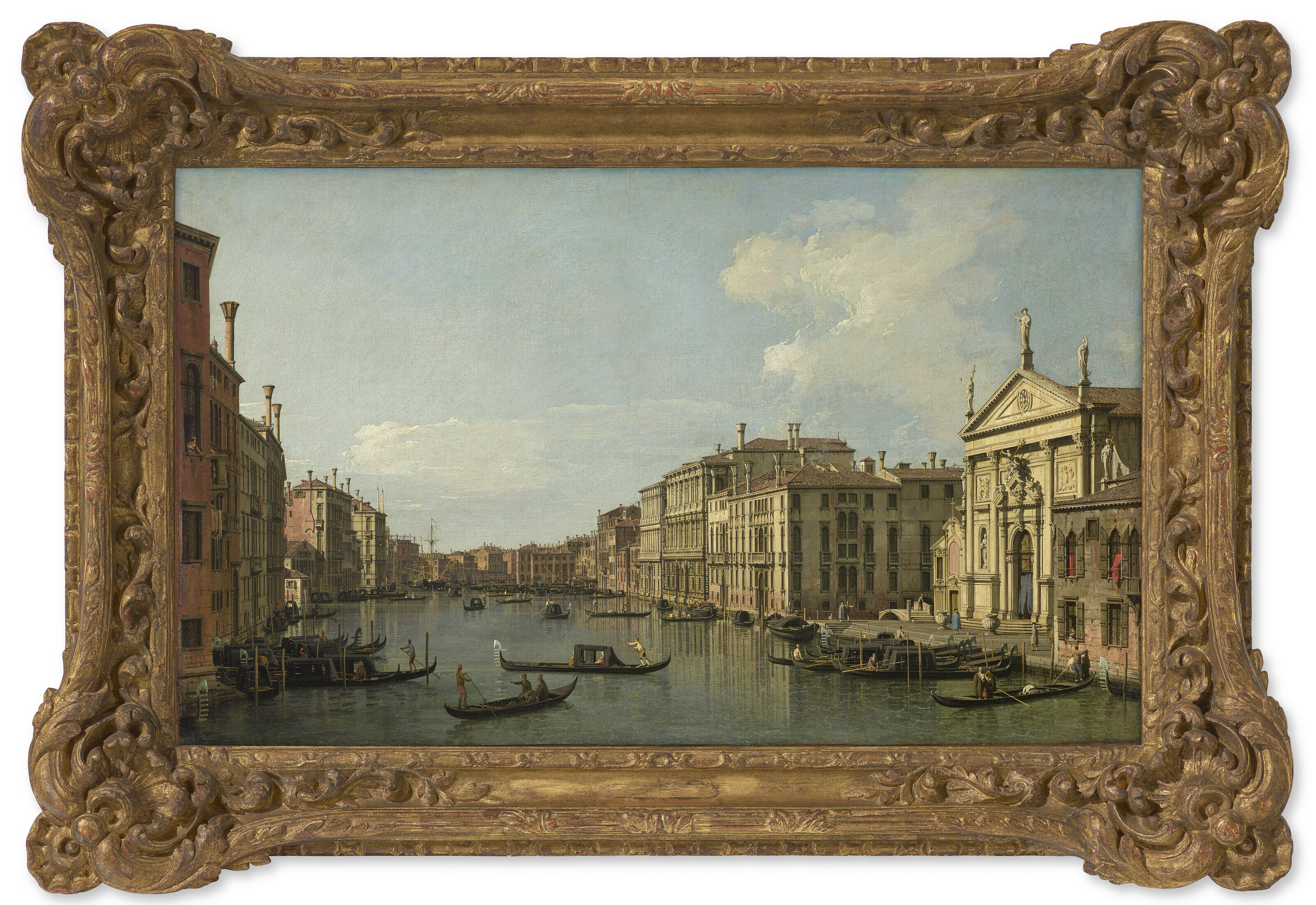 Canaletto — Гранд-канал в Венеции, вид на юго-восток от Сан-Стае до Новой фабрики Риальто, изображение 2