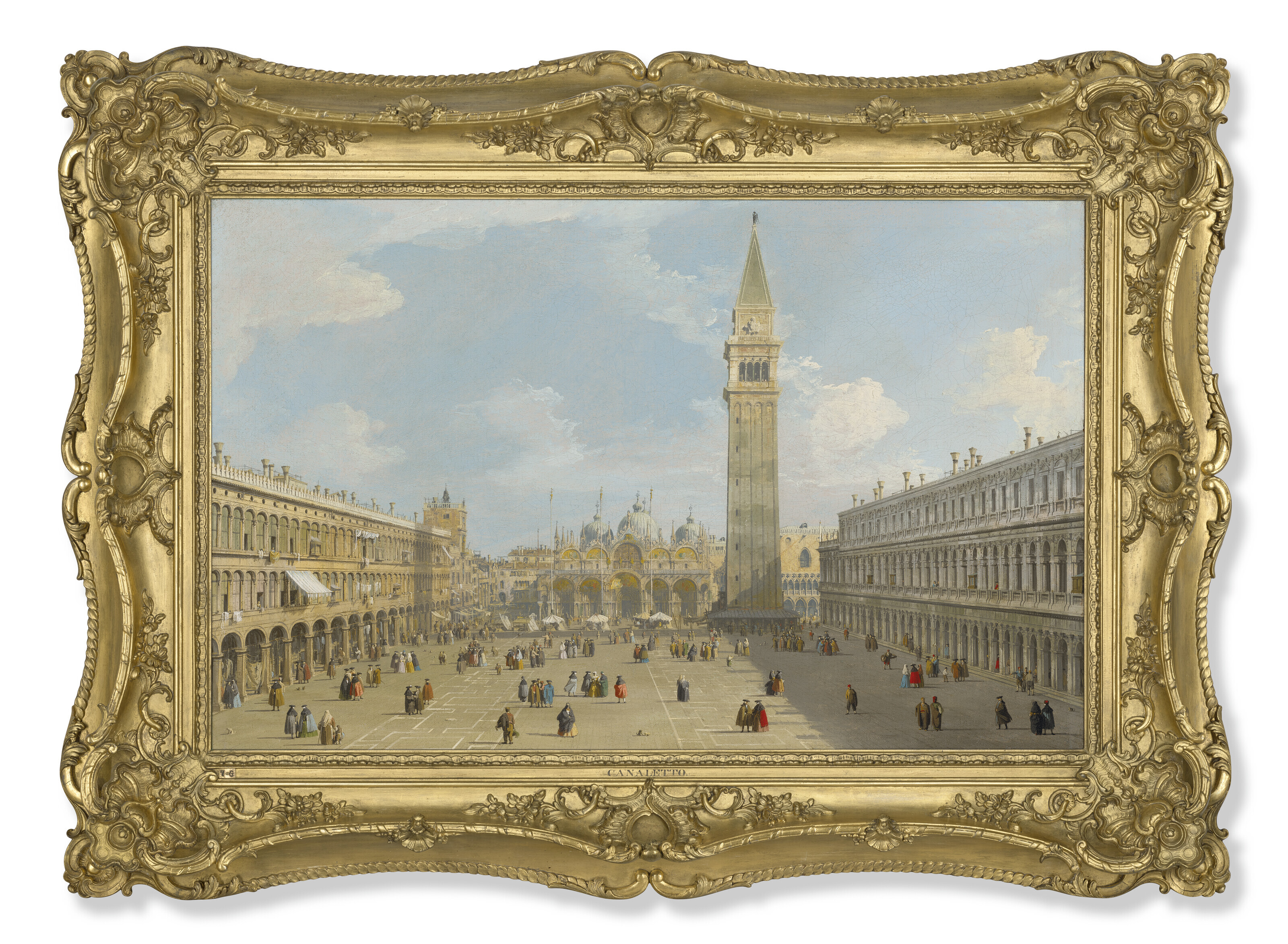 Canaletto — Площадь Сан-Марко в Венеции, обращенная на восток, в сторону базилики, изображение 2