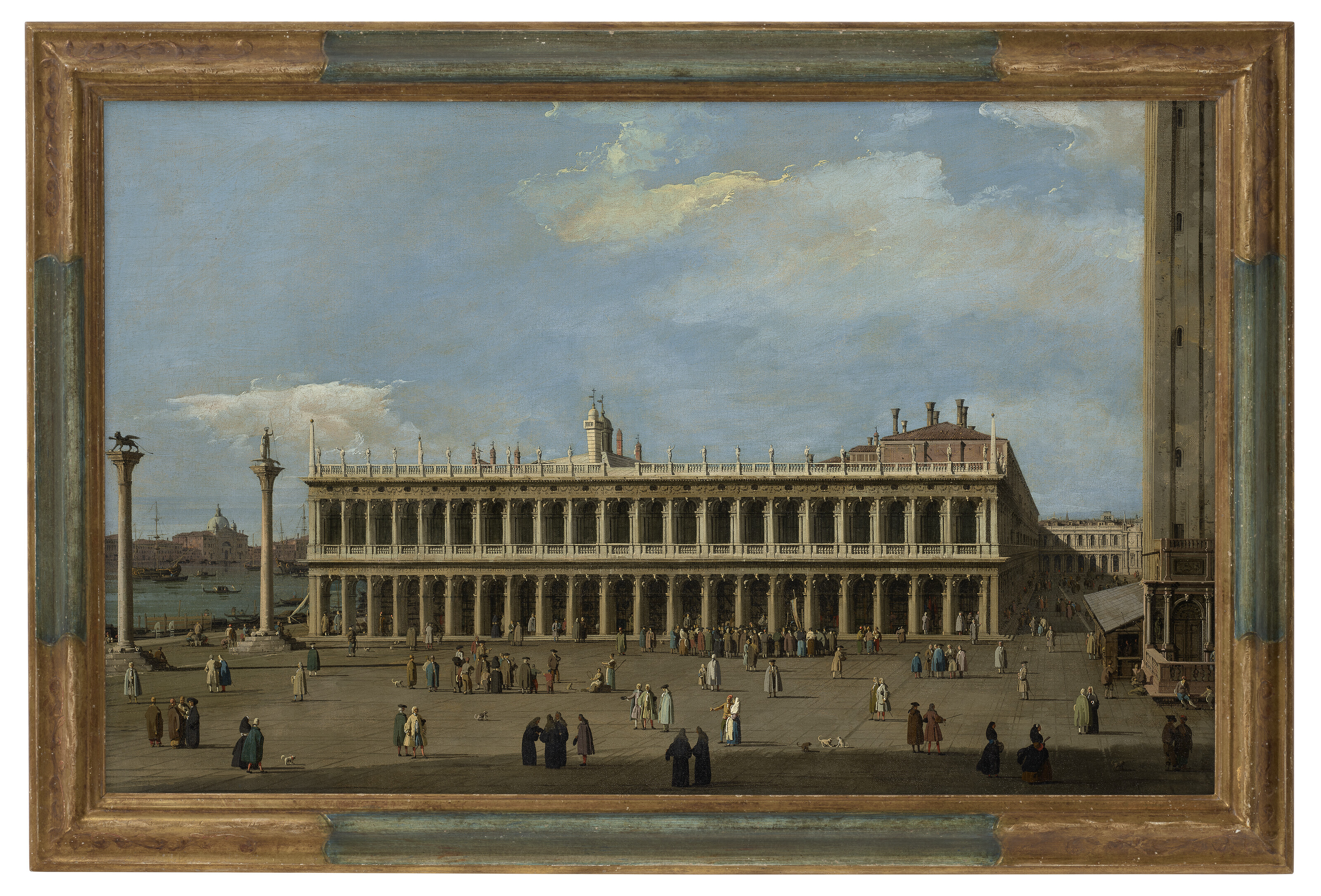 Canaletto — Венеция, Пьяцетта, смотрящая на запад, с библиотекой, изображение 2