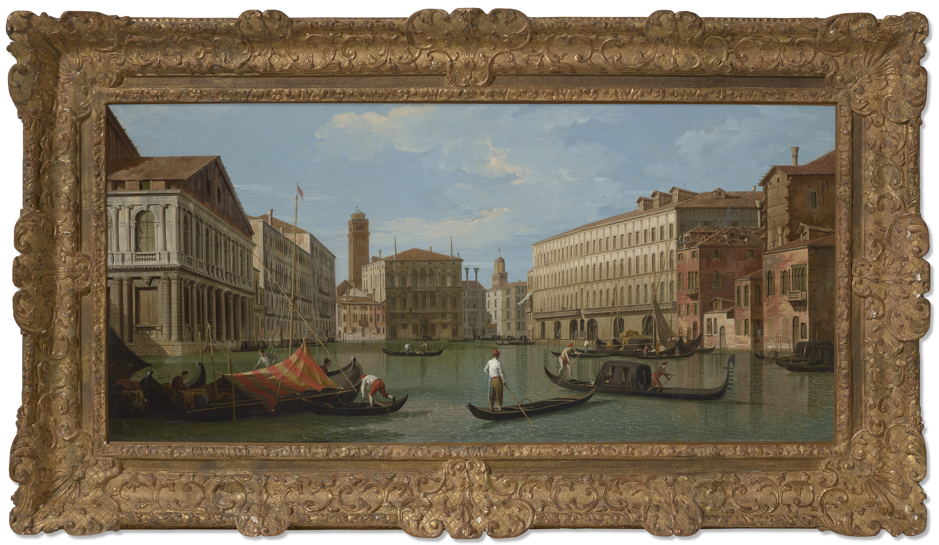 Canaletto — Венеция, Большой канал, вид на север от Палаццо Реццонико до Палаццо Бальби, изображение 2