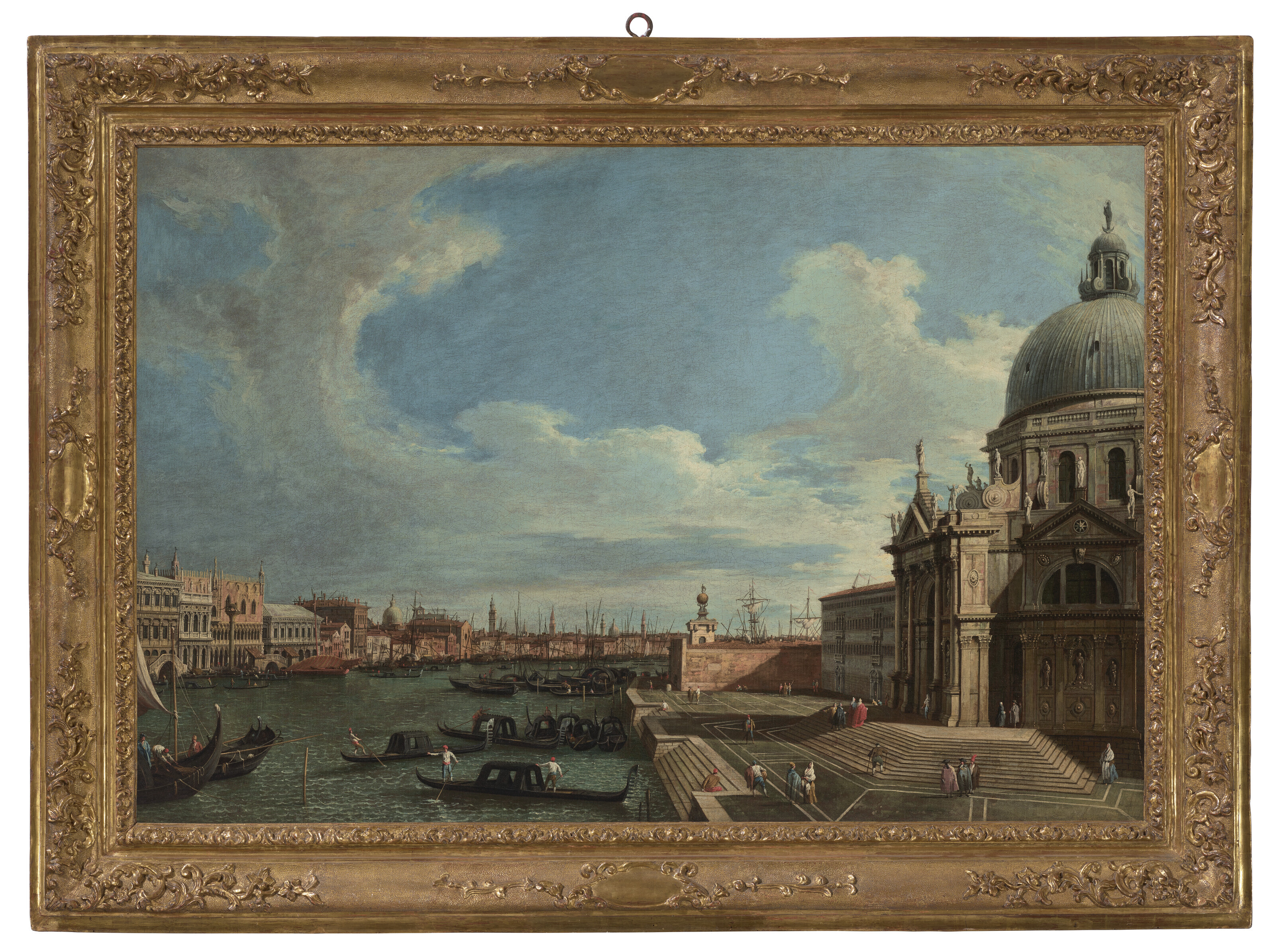 Canaletto — Венеция, вид на Гранд-канал с Санта-Мария-делла-Салюте и дворцом дожей, изображение 2