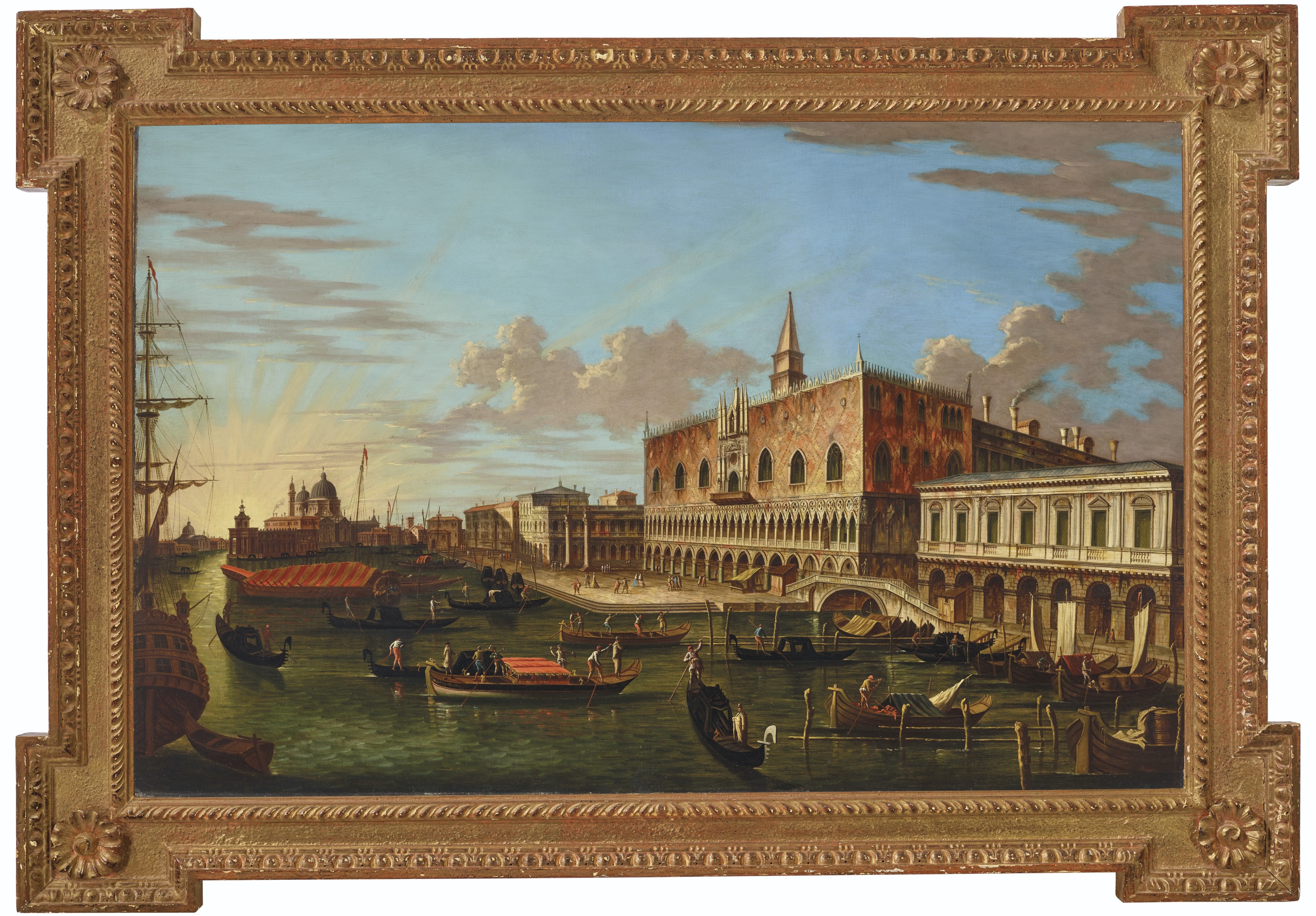 Canaletto — Моло смотрит на запад, в сторону Пунто-делла-Догана, Венеция, изображение 2