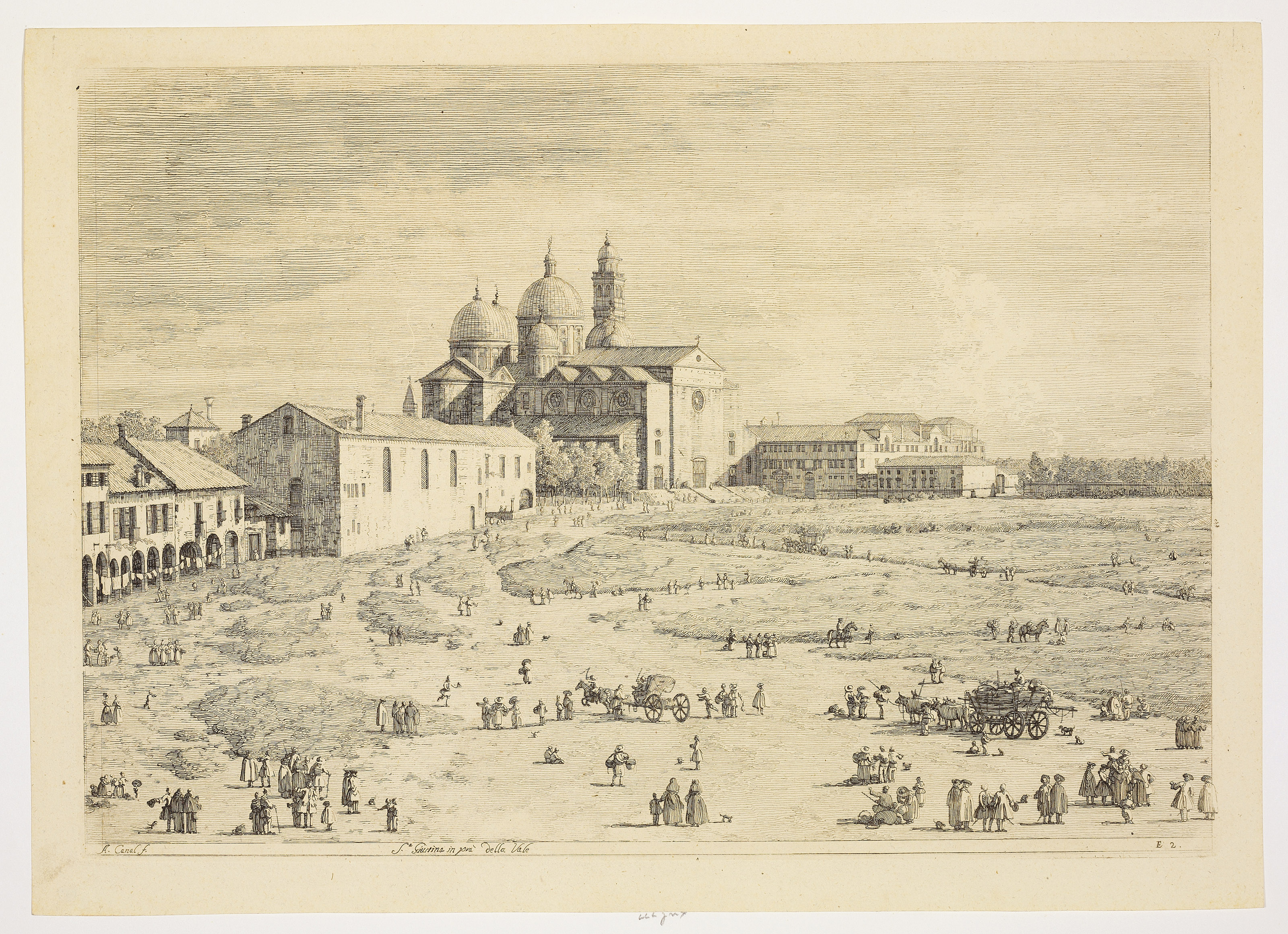 Canaletto — Вид на город с гробницей епископа, изображение 2
