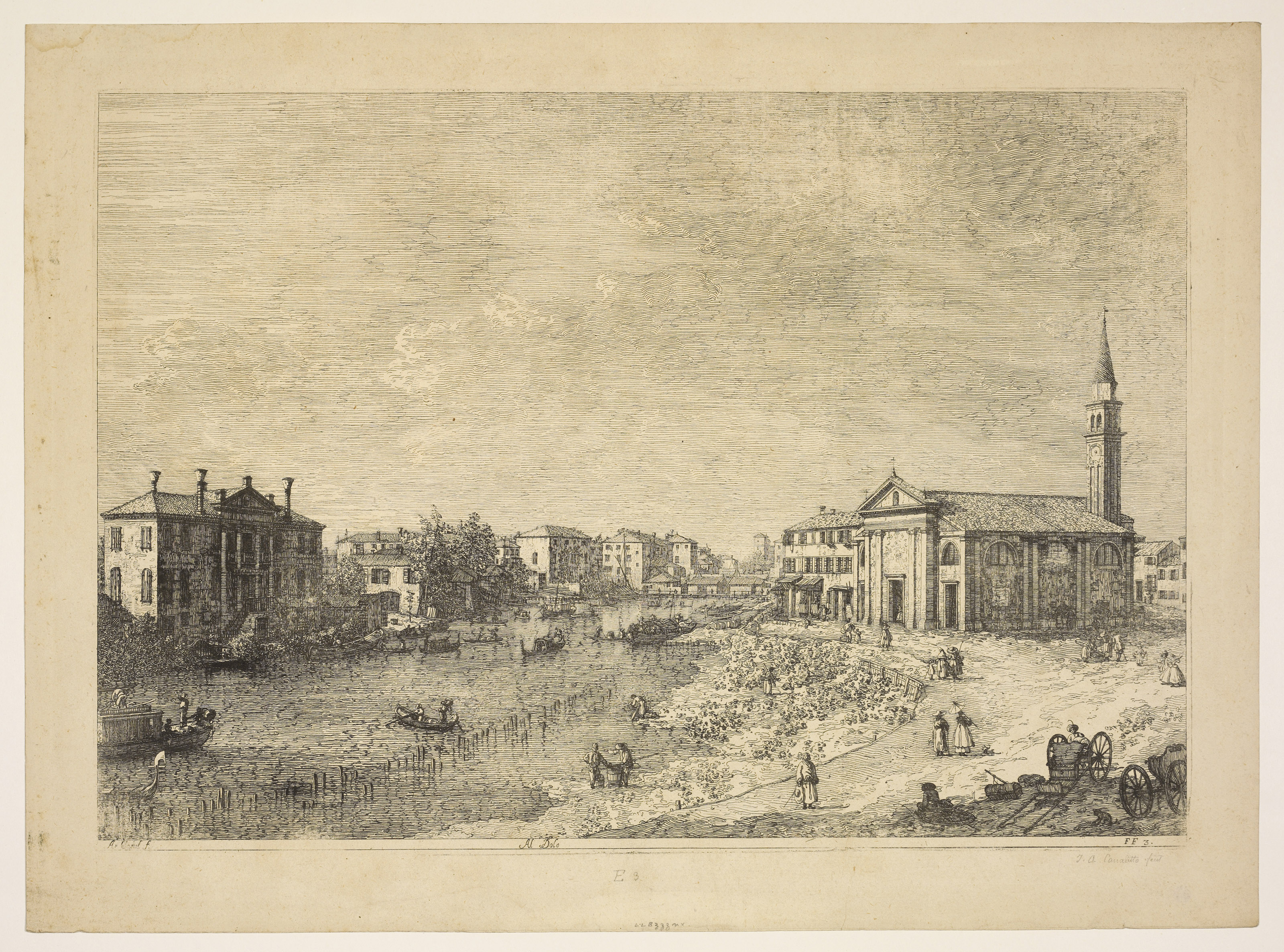 Canaletto — Вид на город с гробницей епископа, изображение 3
