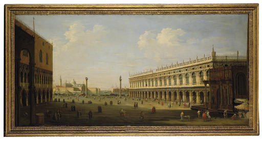 Canaletto — Вид на Пьяццетту в Венеции, обращенный на юг, с базиликой Сан-Джорджо Маджоре за ней.