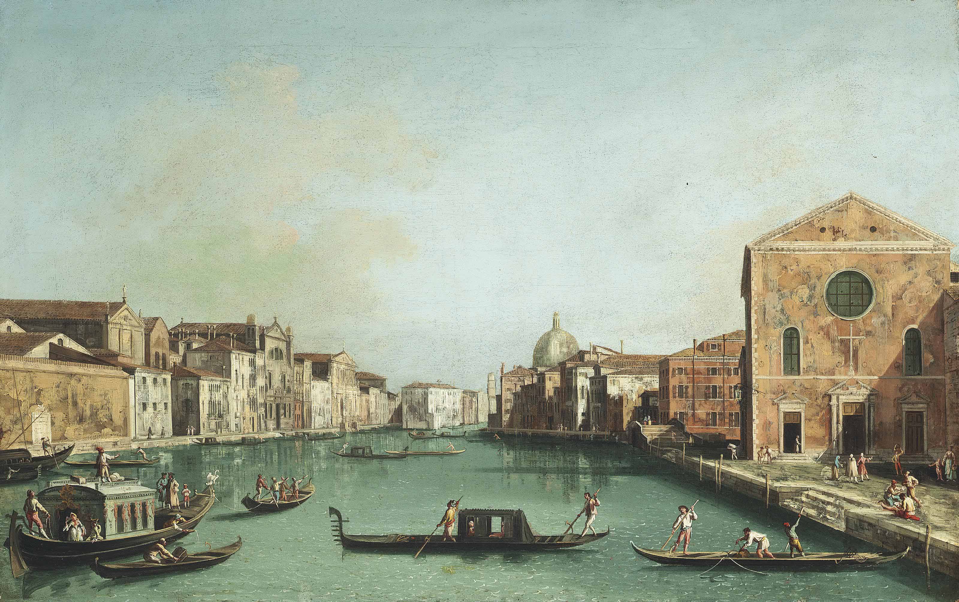 Canaletto — Большой канал в Венеции, обращенный на северо-восток, от Санта-Кроче до Сан-Джеремии