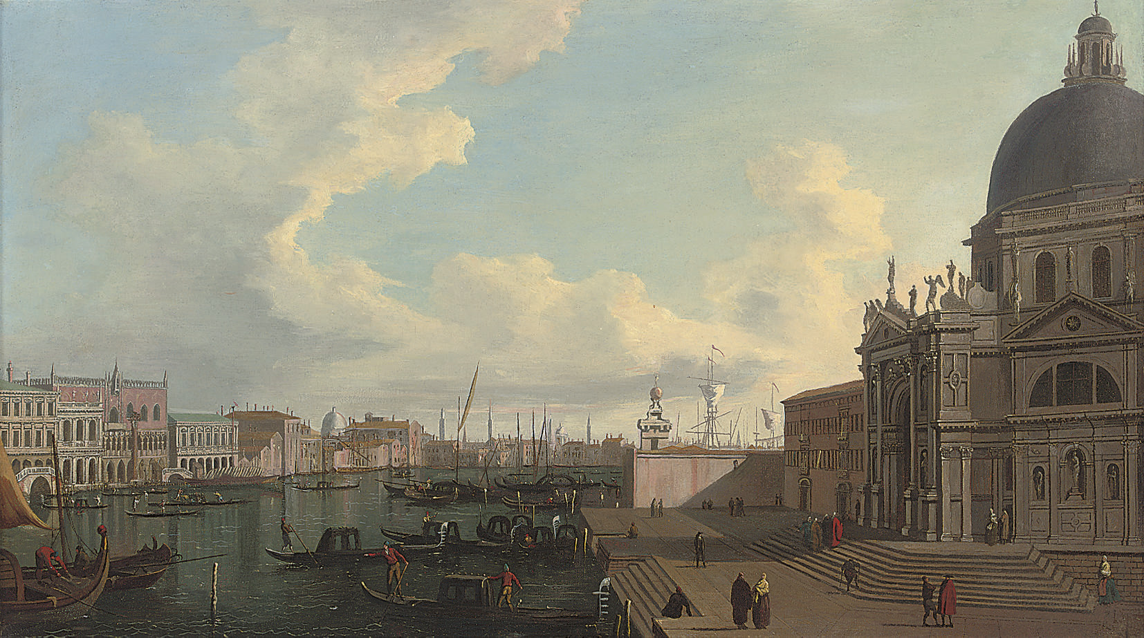 Canaletto — Вход в Гранд-канал в Венеции с видом на Санта-Мария-делла-Салюте