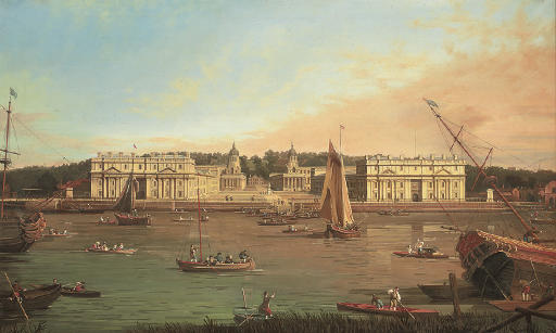 Canaletto — Больница Гринвич на Северном берегу Темзы
