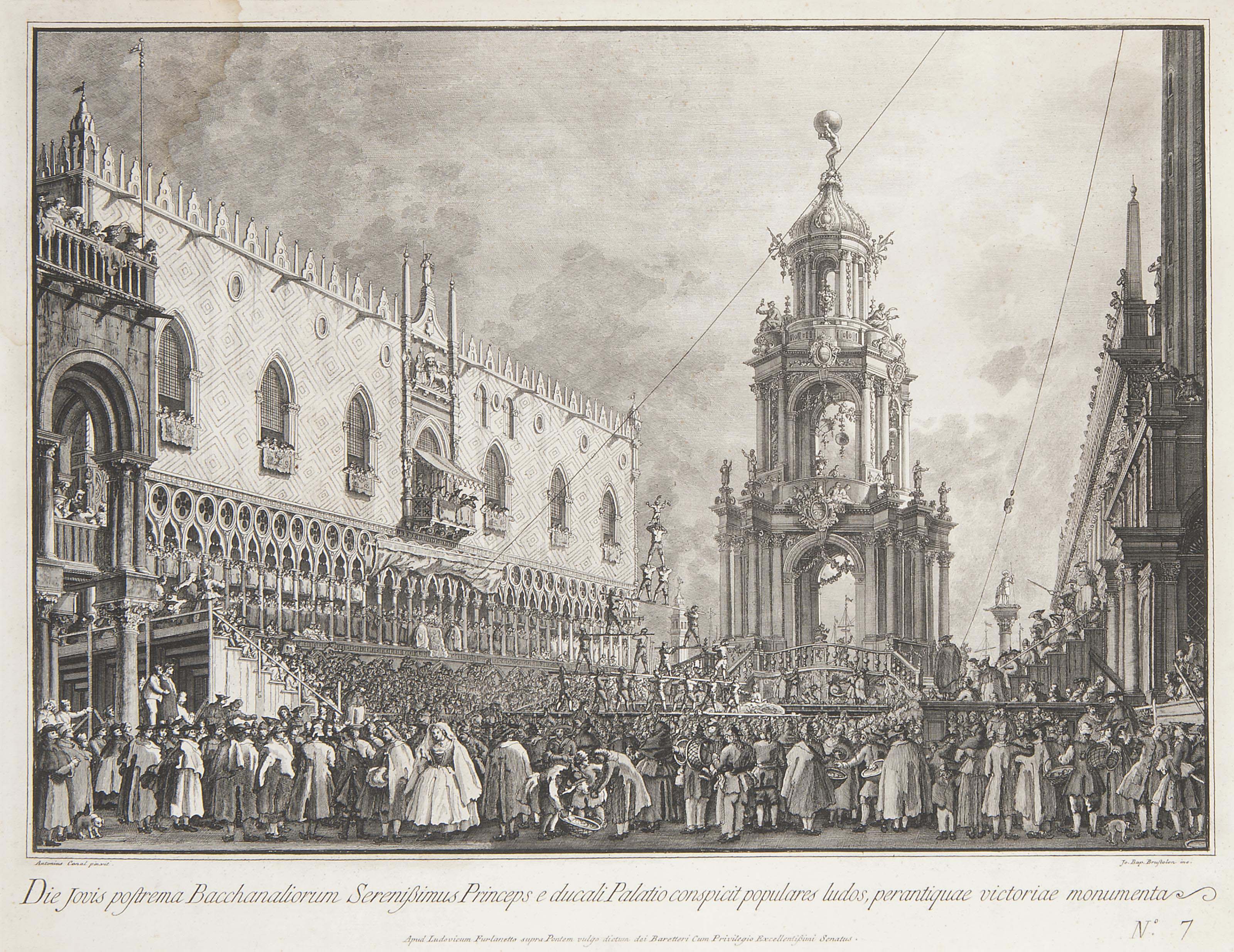 Canaletto — Семь видов Венеции, открывающихся с проспекта Медиума на главной площади Венецианского города : заявки № 2,3,5,6,7,8,9