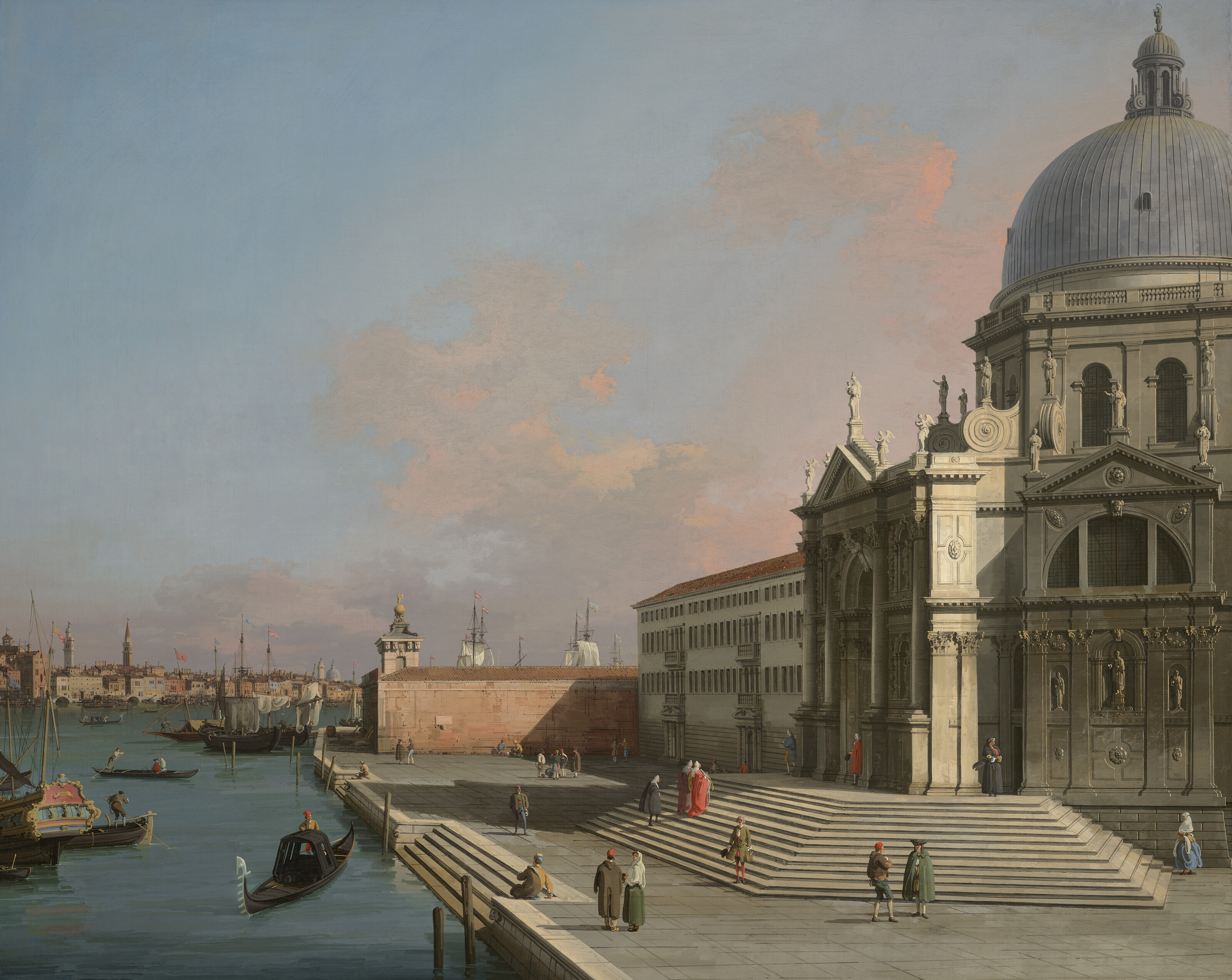 Canaletto — Венеция, Гранд-канал с видом на восток и Санта-Мария-делла-Салюте