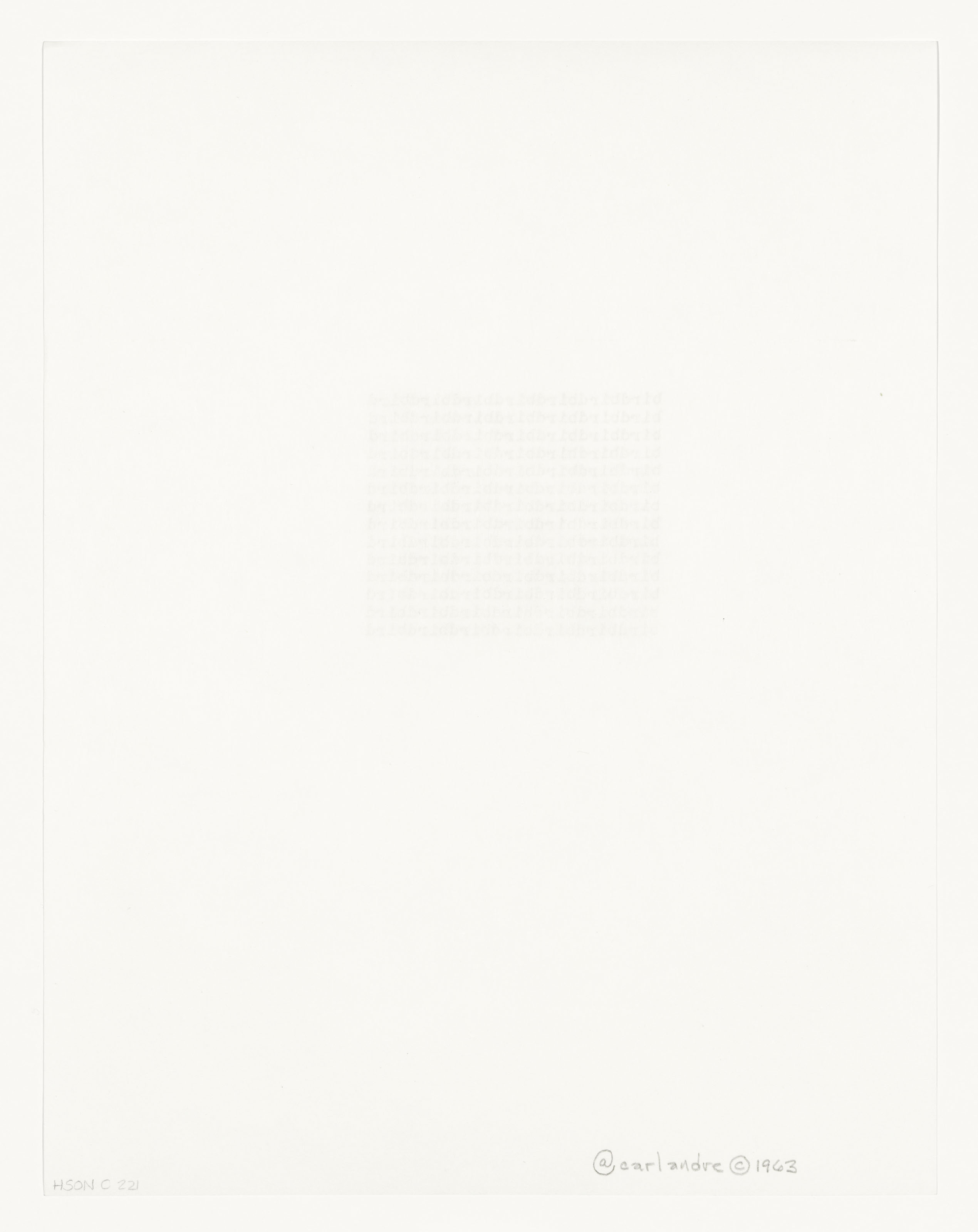 Carl Andre — (я) birdbirdbirdibirdbirdbirdbird (от ста сонетов) и (II) treetreetreetreetreetreetree (от ста сонетов), изображение 4