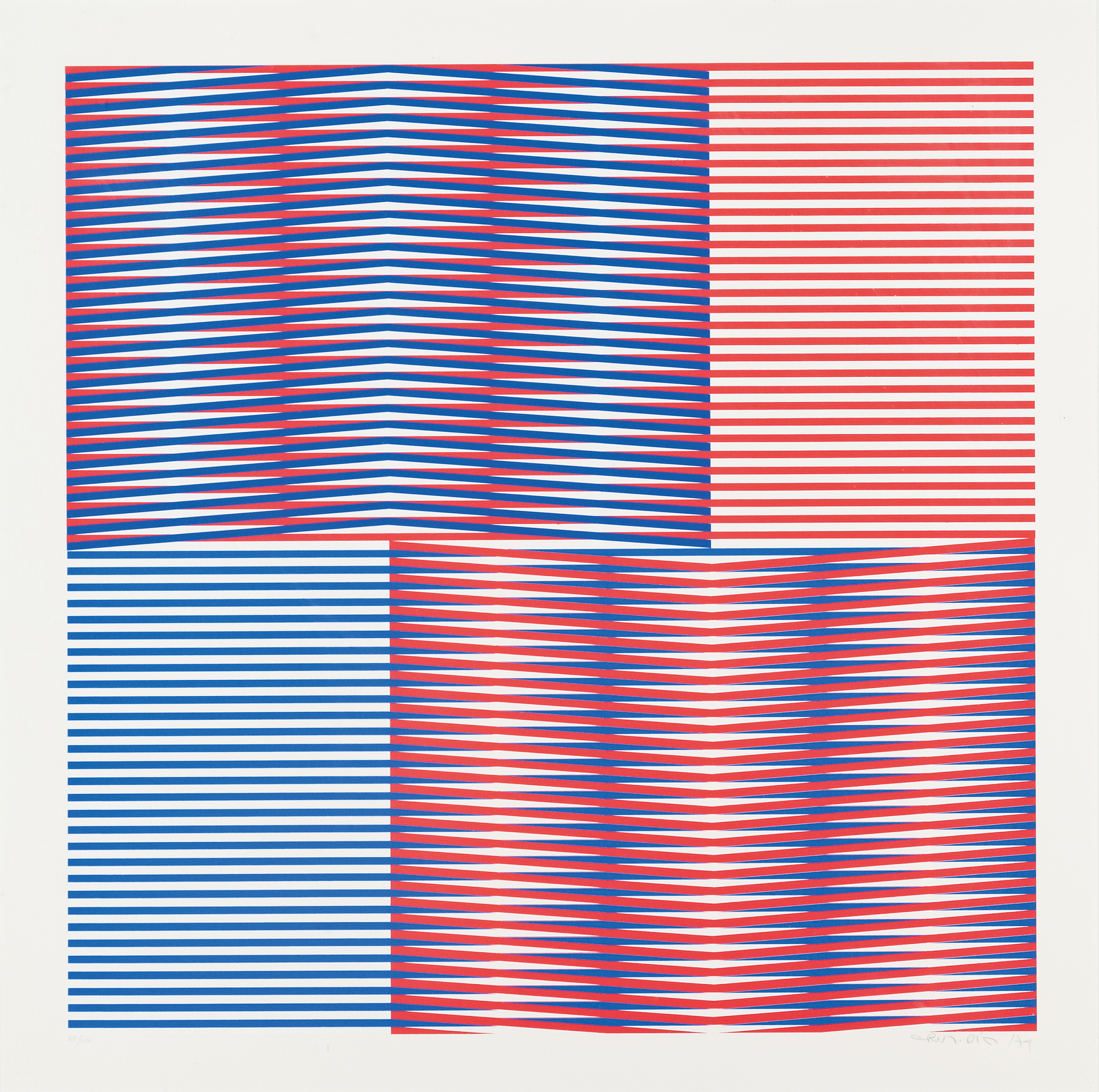 Carlos Cruz-Diez — Три пластины от: Induction Chromatique, изображение 2