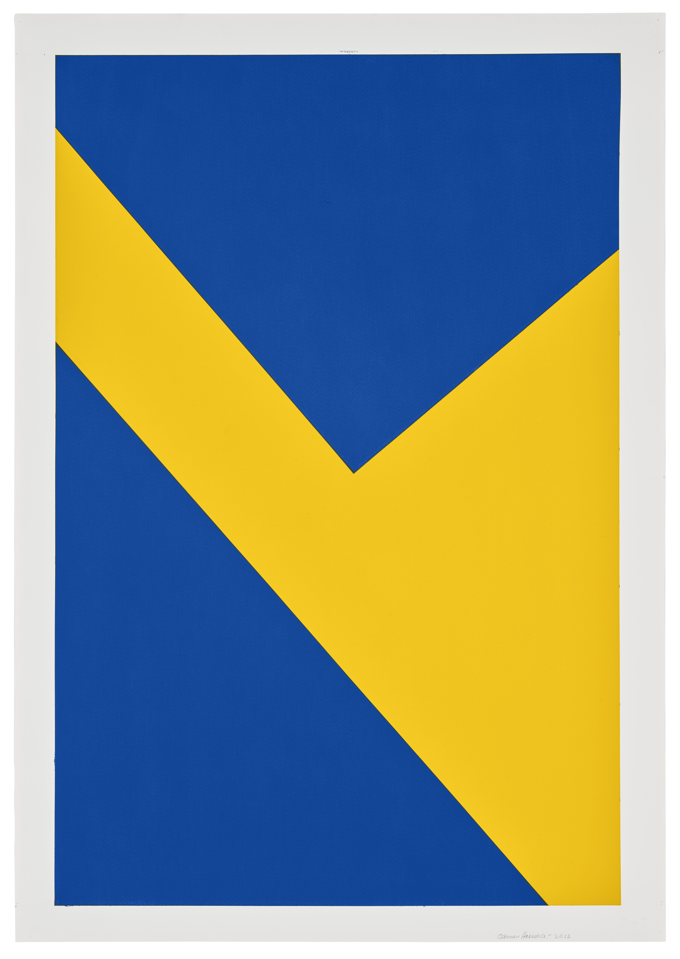 Carmen Herrera — Без названия (синий и желтый)