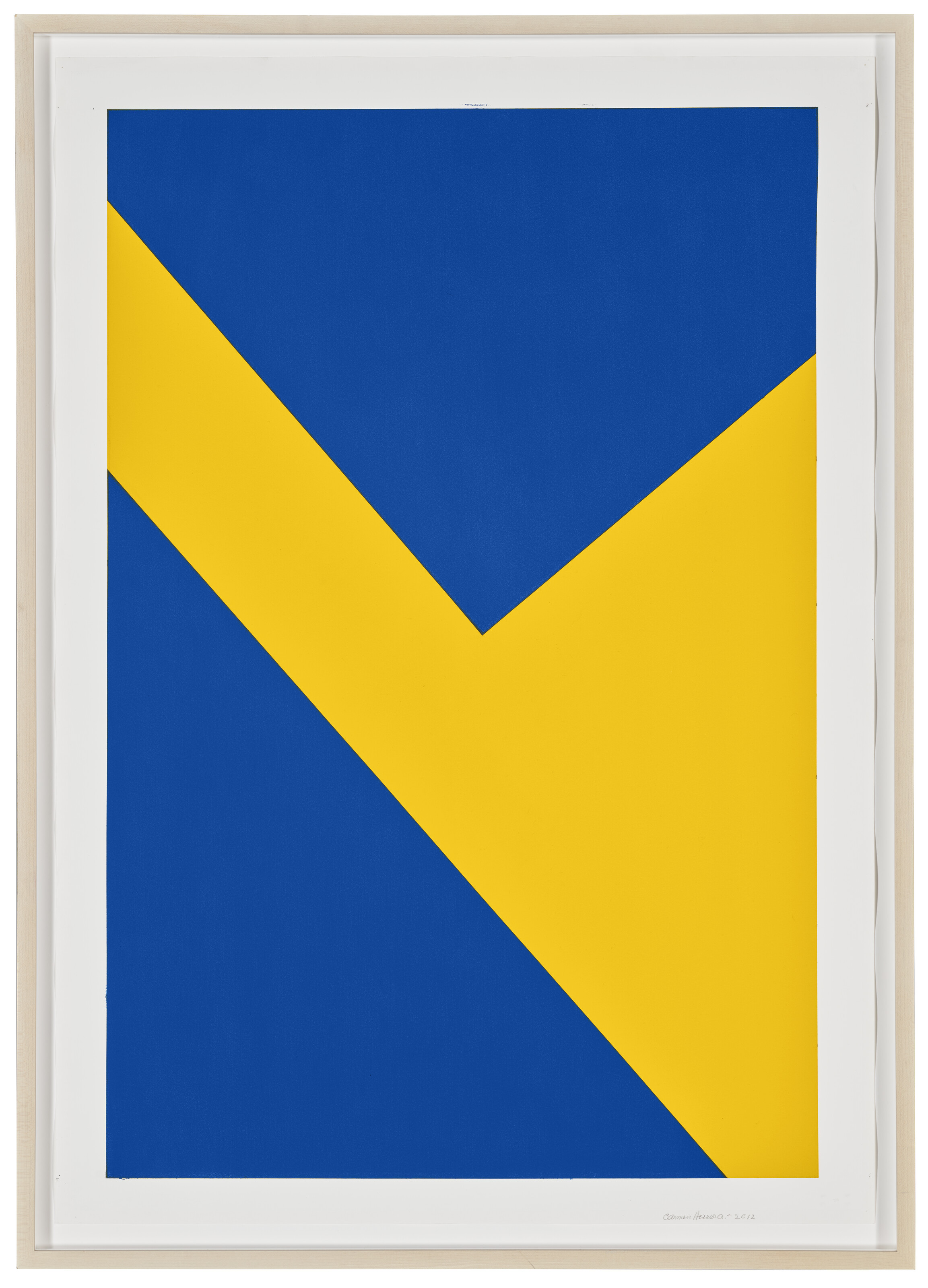 Carmen Herrera — Без названия (синий и желтый), изображение 2