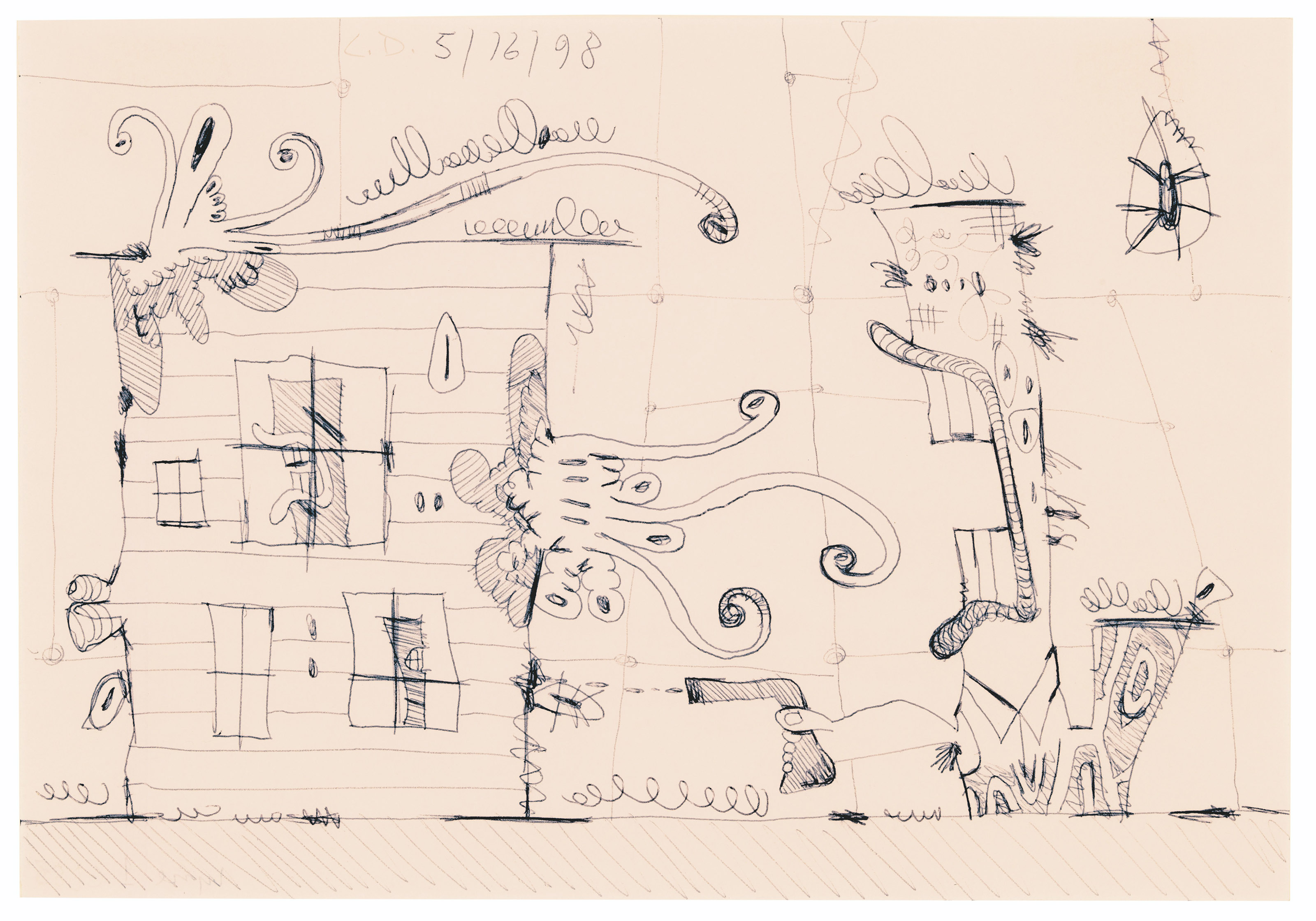 Carroll Dunham — Без названия (16.05.98), изображение 3