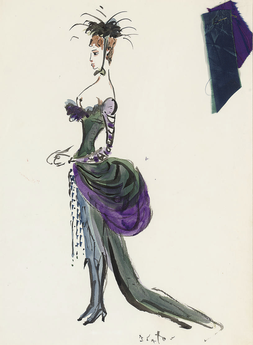 Cecil Beaton — Дизайн в бирюзовых и фиолетовых тонах