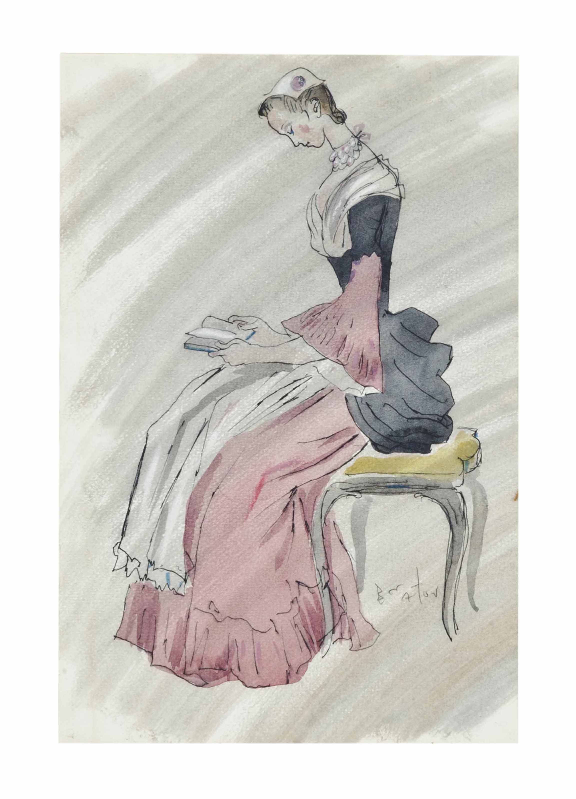 Cecil Beaton — Дизайн костюмов для фильма "Девушки Гейнсборо"