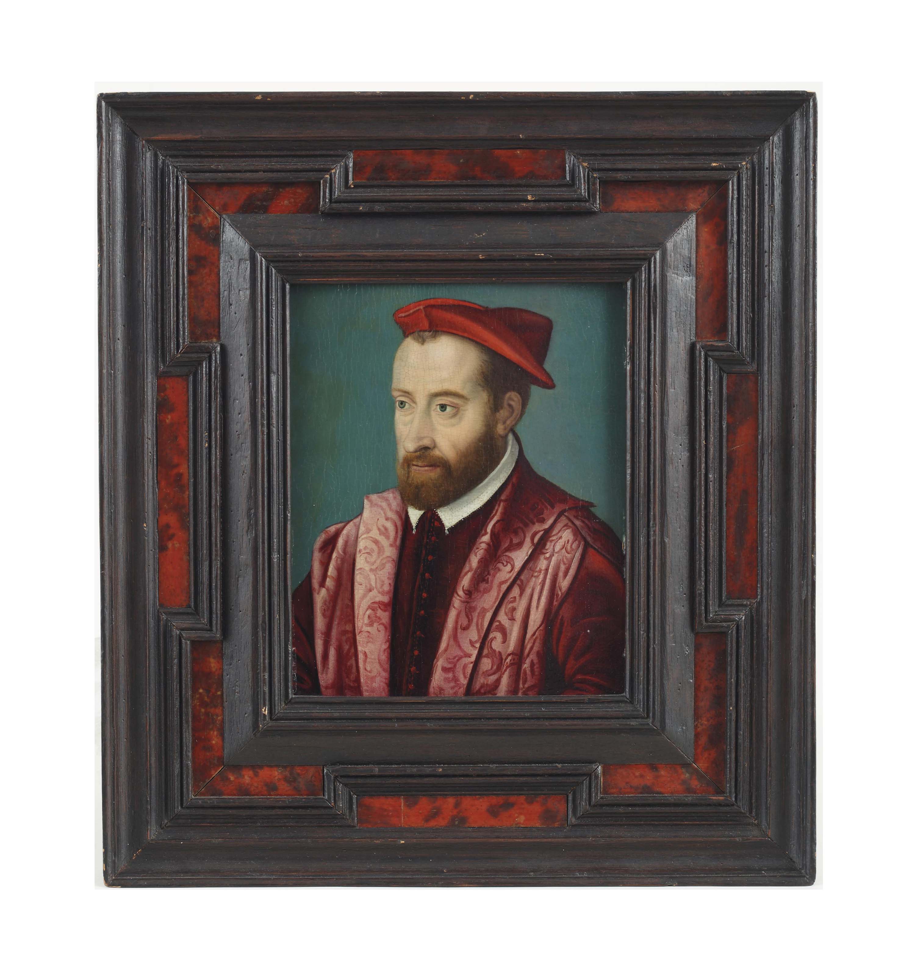 César — Портрет кардинала, которого традиционно называют Чезаре Борджиа (1475-1507), во весь рост, на синем фоне