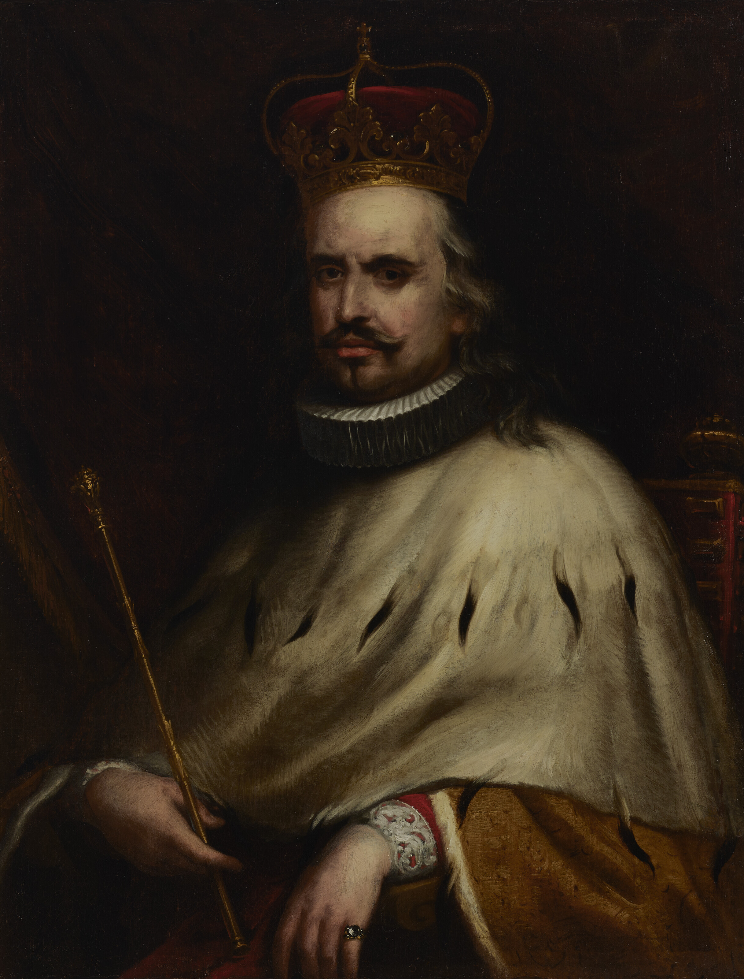 César — Портрет Чезаре Джентиле (1614-1681), 119-го дожа Генуи и короля Корсики, в полный рост, сидящий