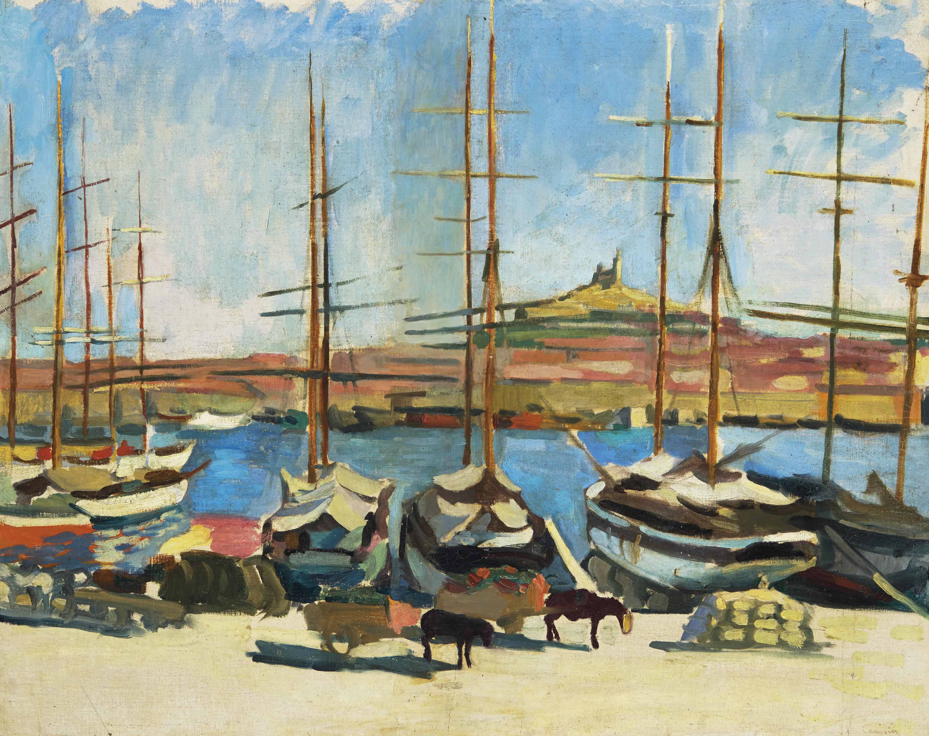 Charles Camoin — Собор Парижской Богоматери и старый порт, Марсель