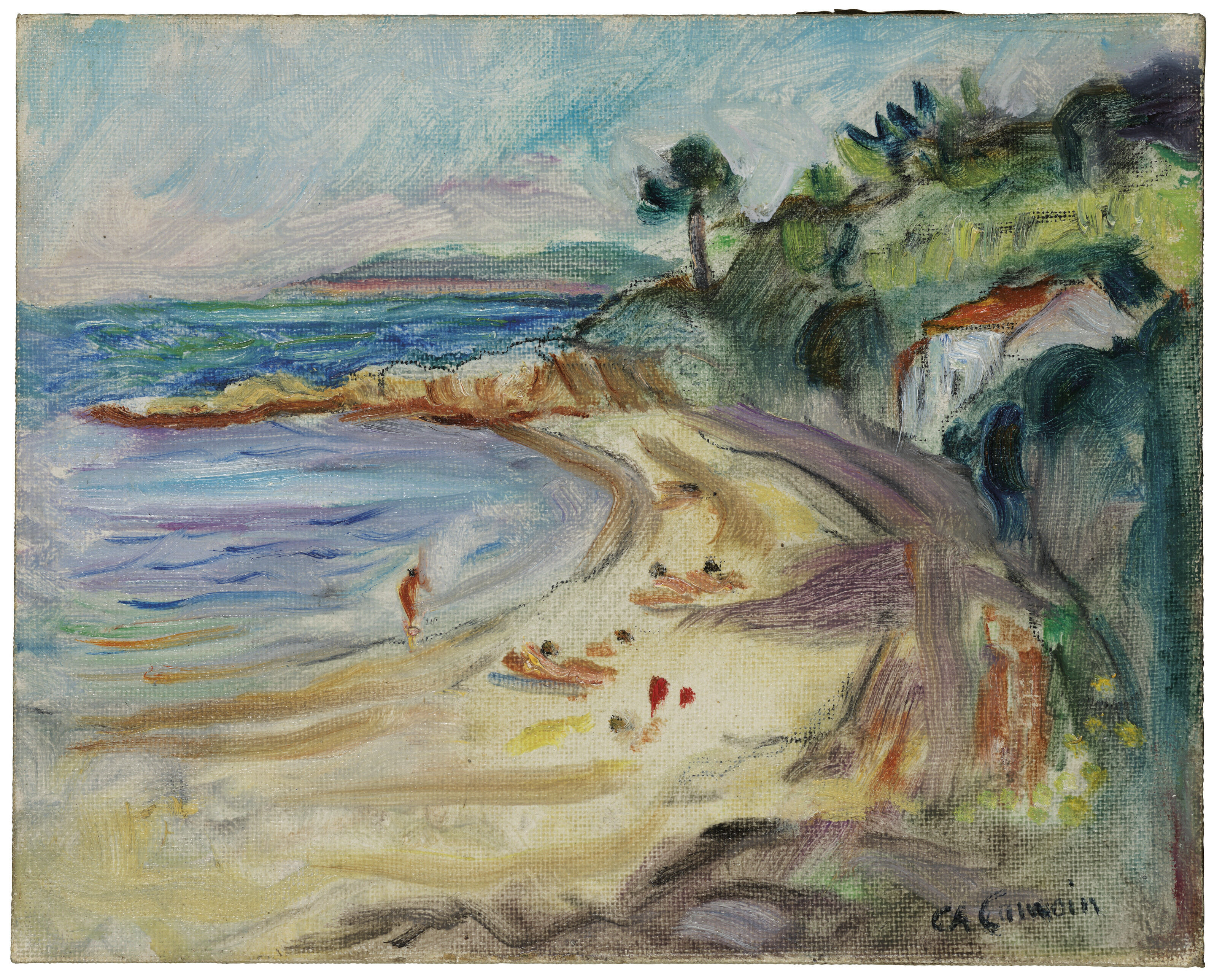 Charles Camoin — Пляж Гранье в Сен-Тропе, изображение 2