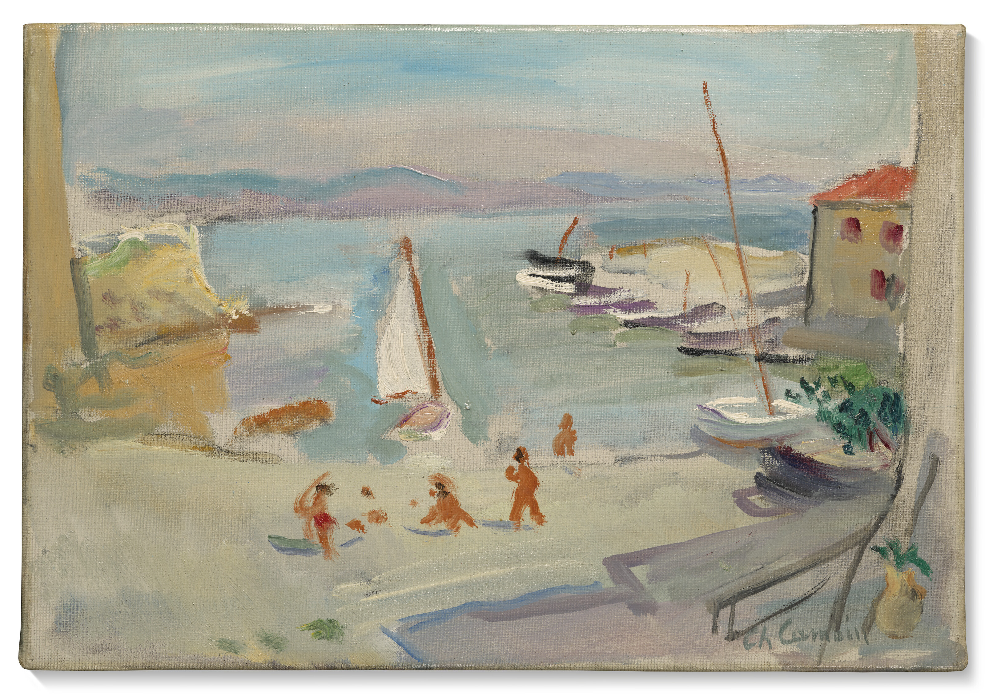 Charles Camoin — Сен-Тропе, вуаль-бланш а-ля Понш, изображение 3