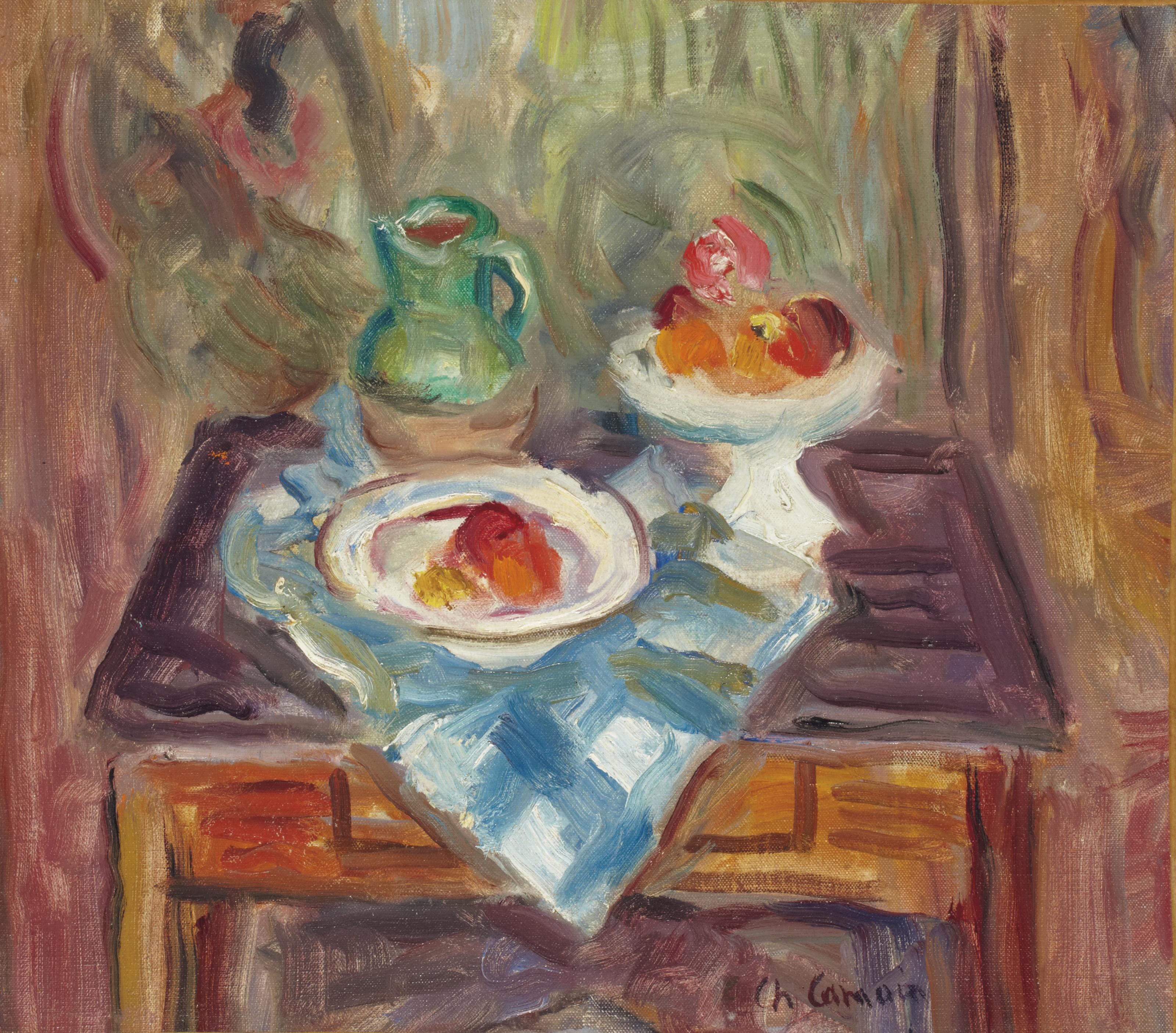 Charles Camoin — Смерть природы в сочетании с верте и фруктовыми компотами