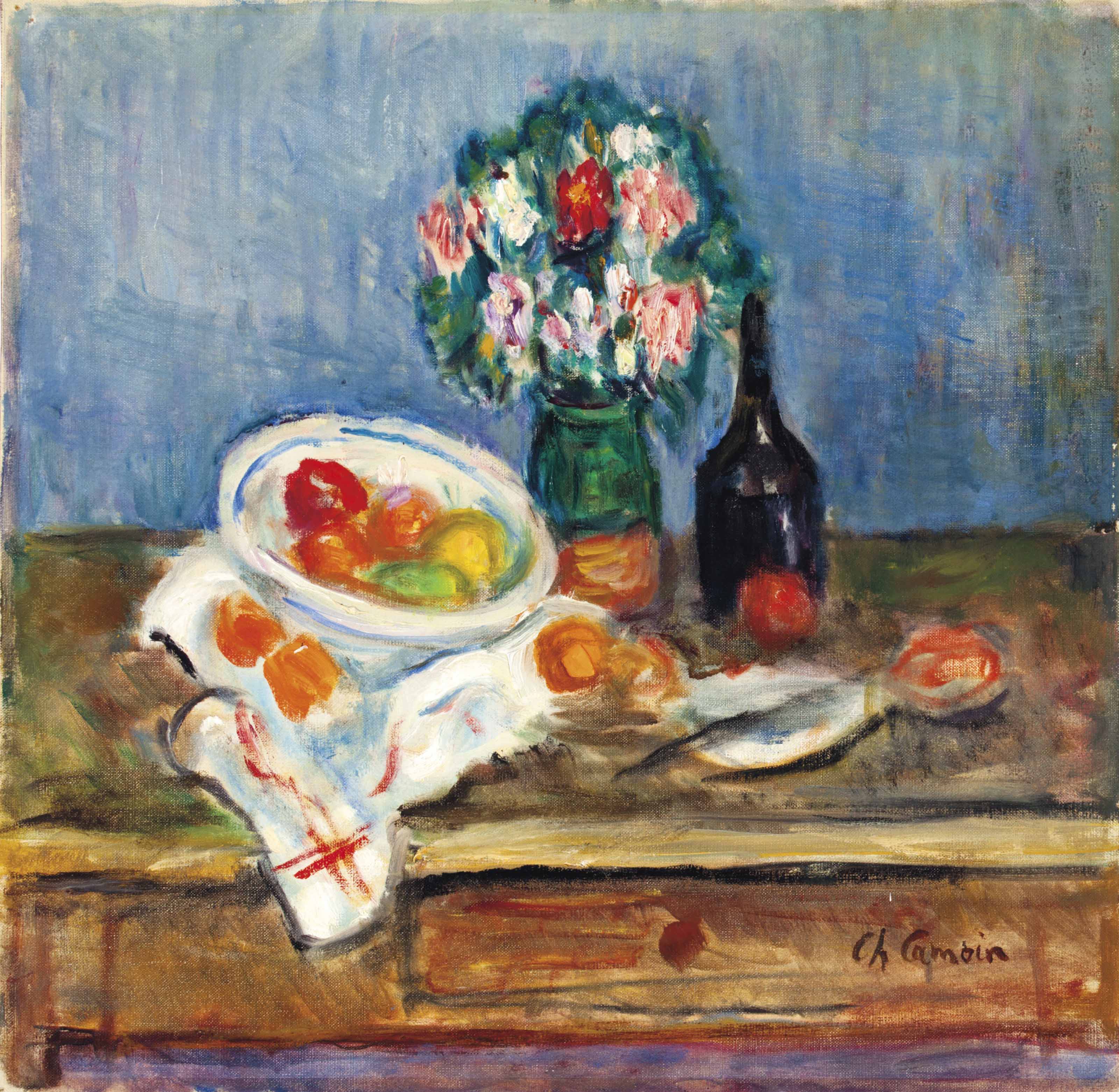 Charles Camoin — Букет цветов и фруктов