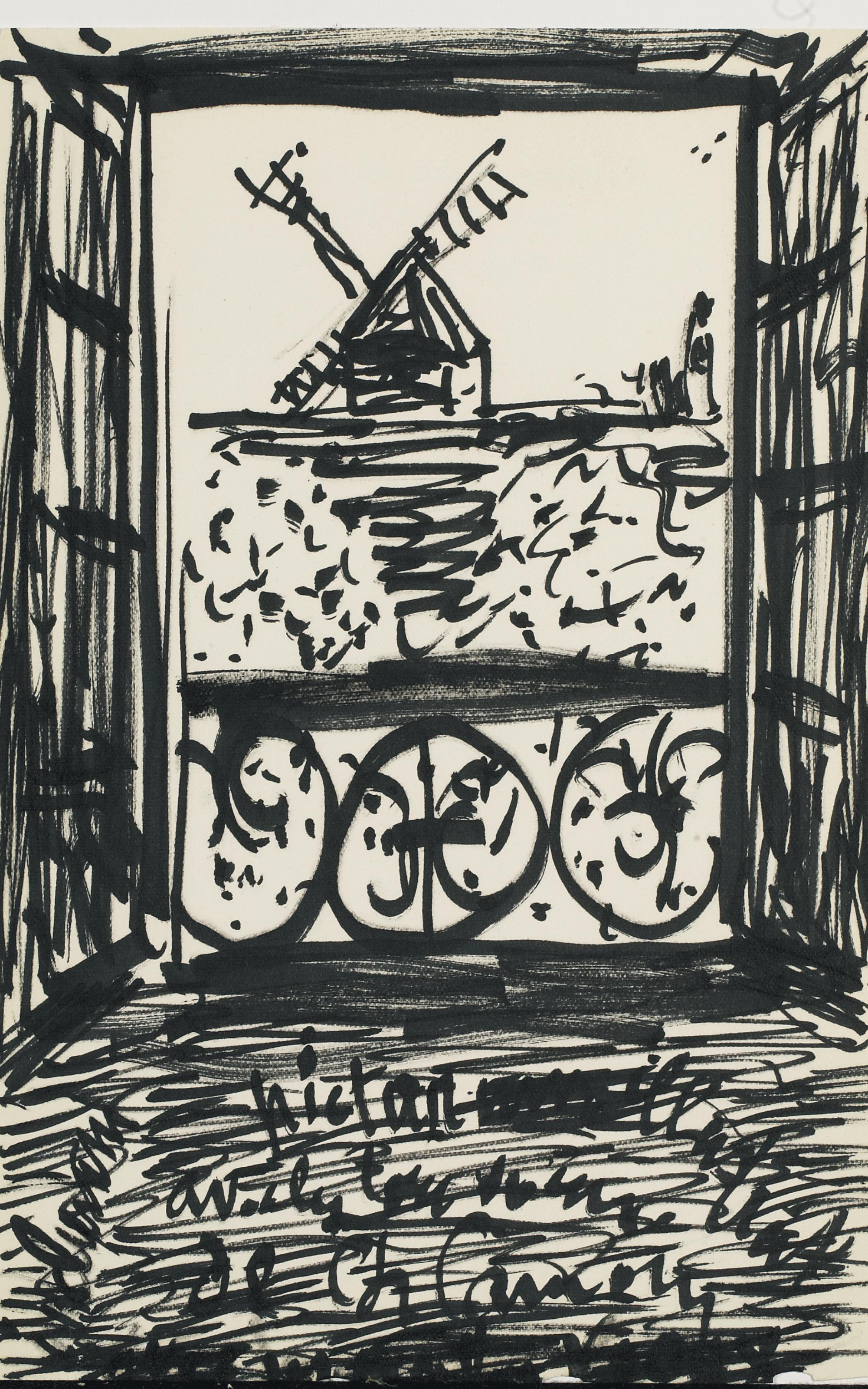 Charles Camoin — Вид из окна на Мулен-де-ла-Галетт