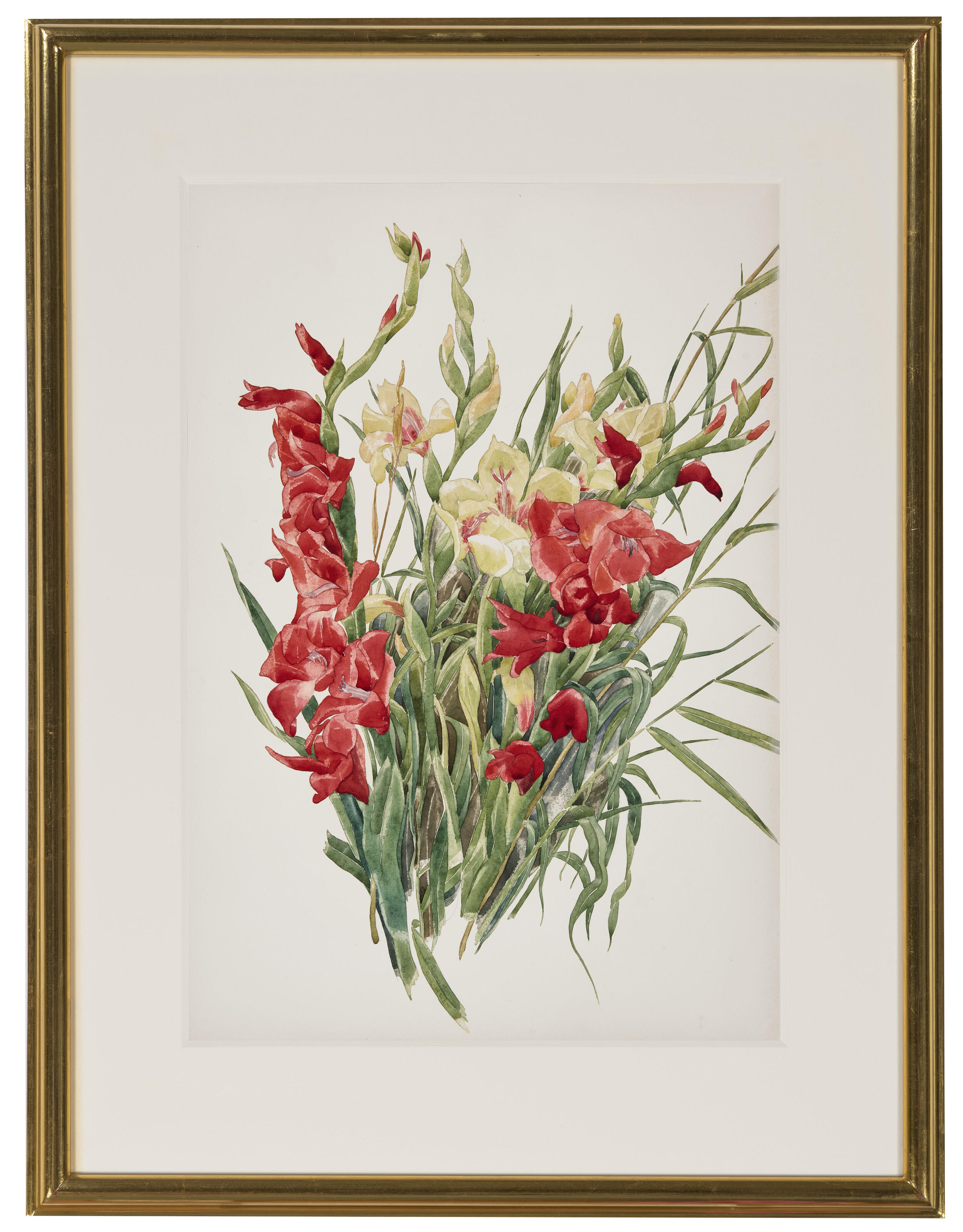 Charles Demuth — Красные и желтые гладиолусы, изображение 2