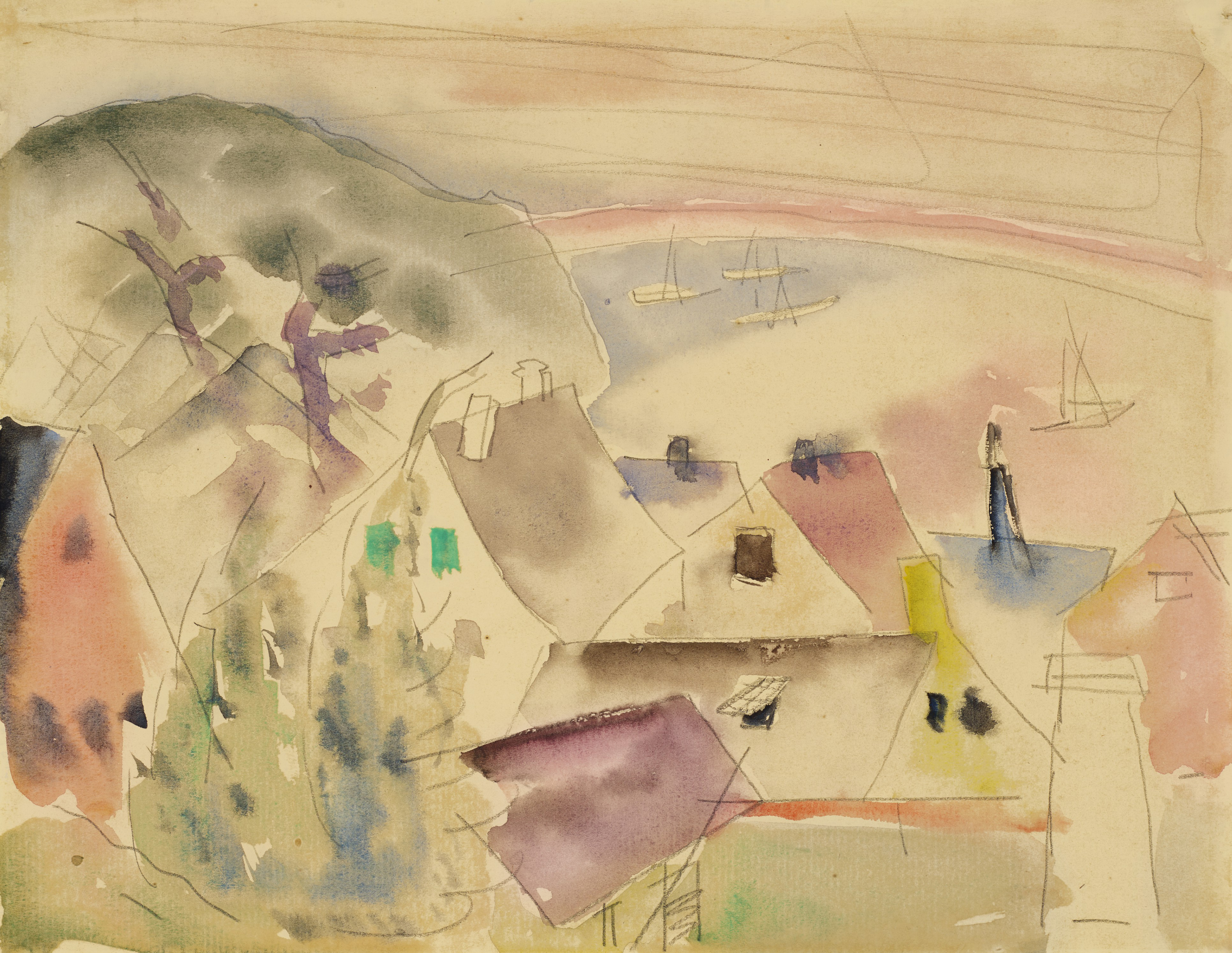 Charles Demuth — Крыши домов, Морское побережье