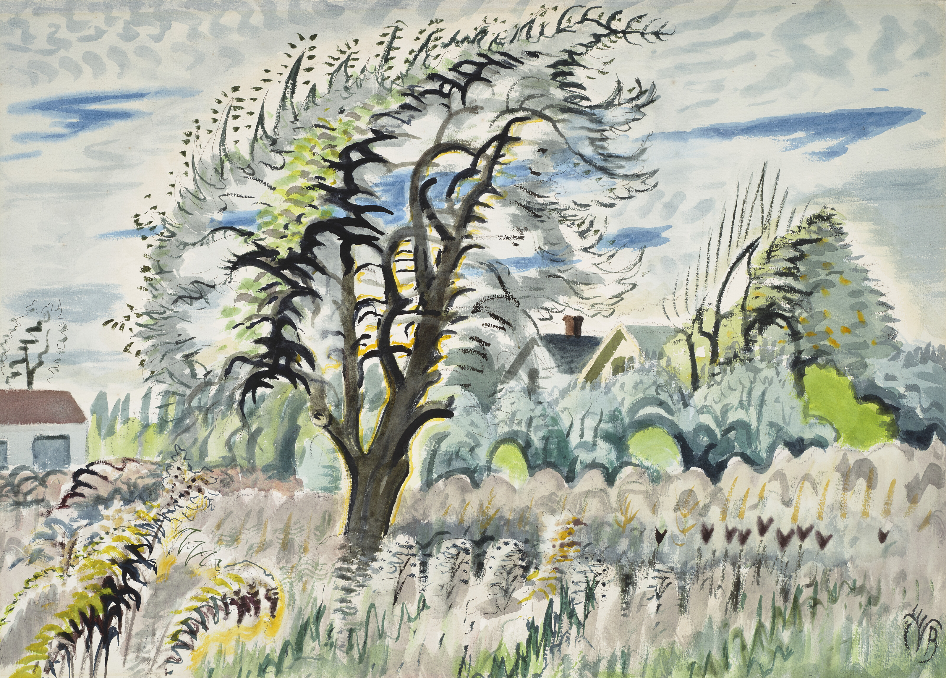 Charles Ephraim Burchfield — Грушевое дерево в сентябре, изображение 1