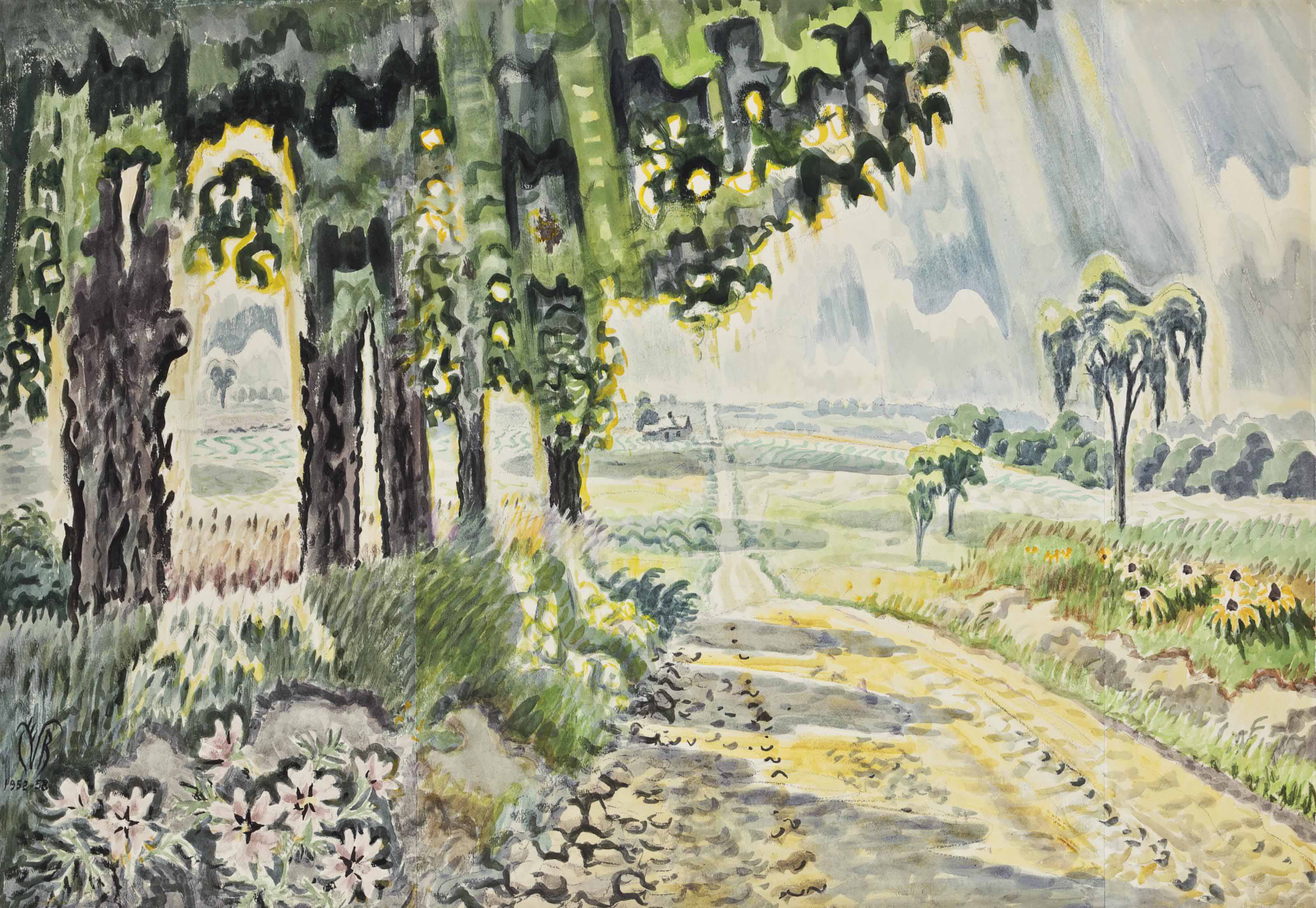 Charles Ephraim Burchfield — Пыльная дорога в июле