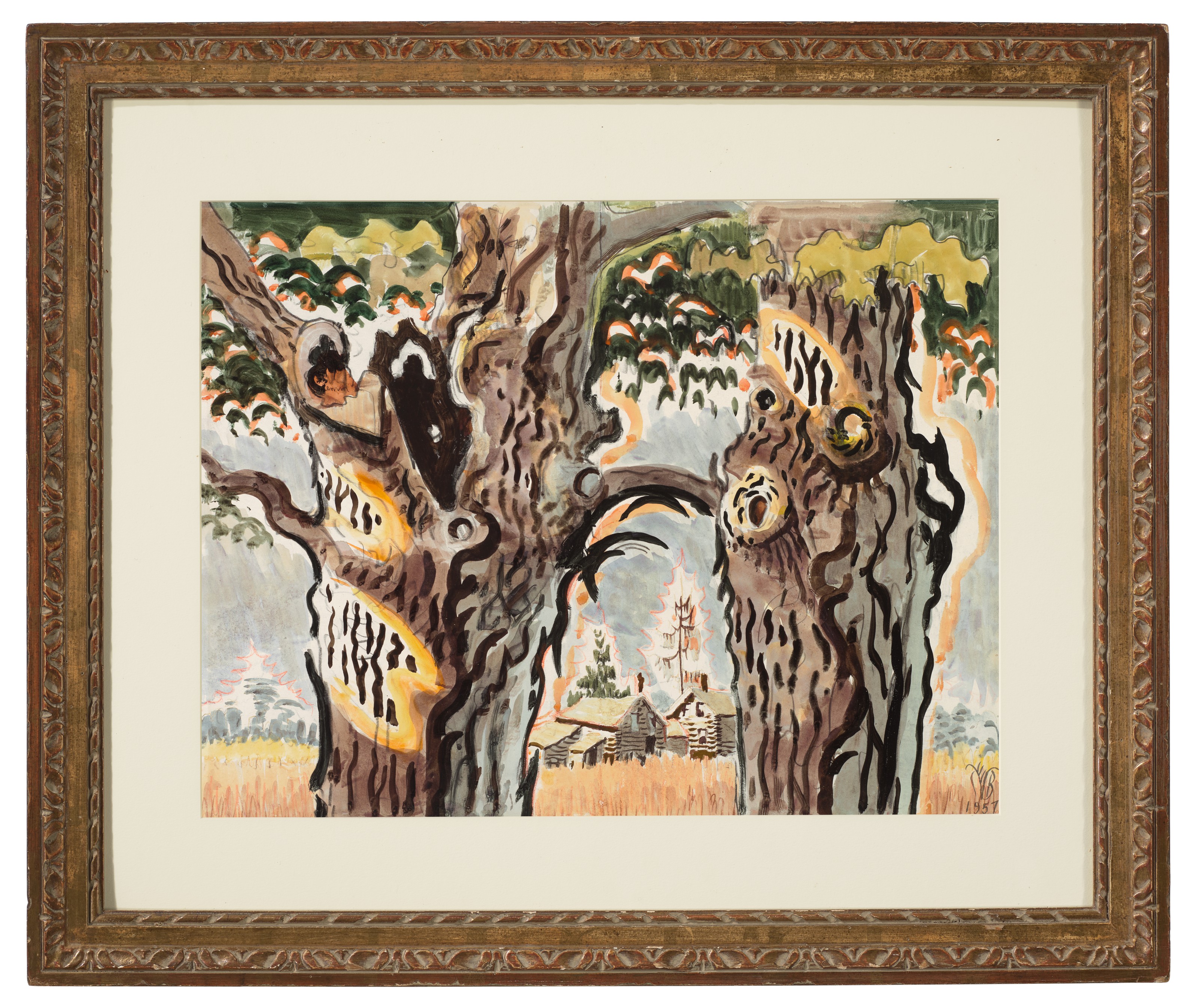 Charles Ephraim Burchfield — Древние клены в августе, изображение 2