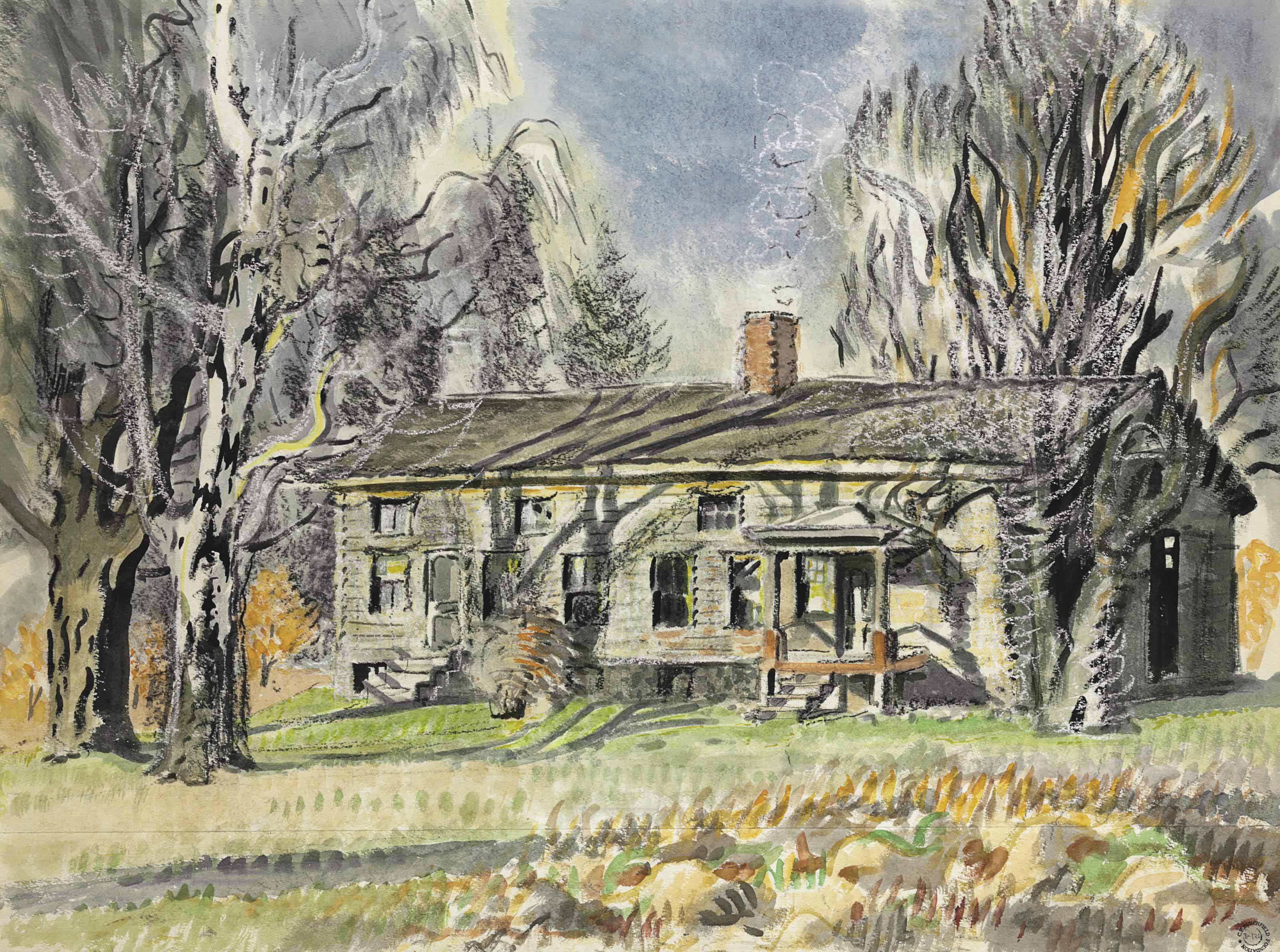 Charles Ephraim Burchfield — Длинный дом, к северу от деревни Вайоминг