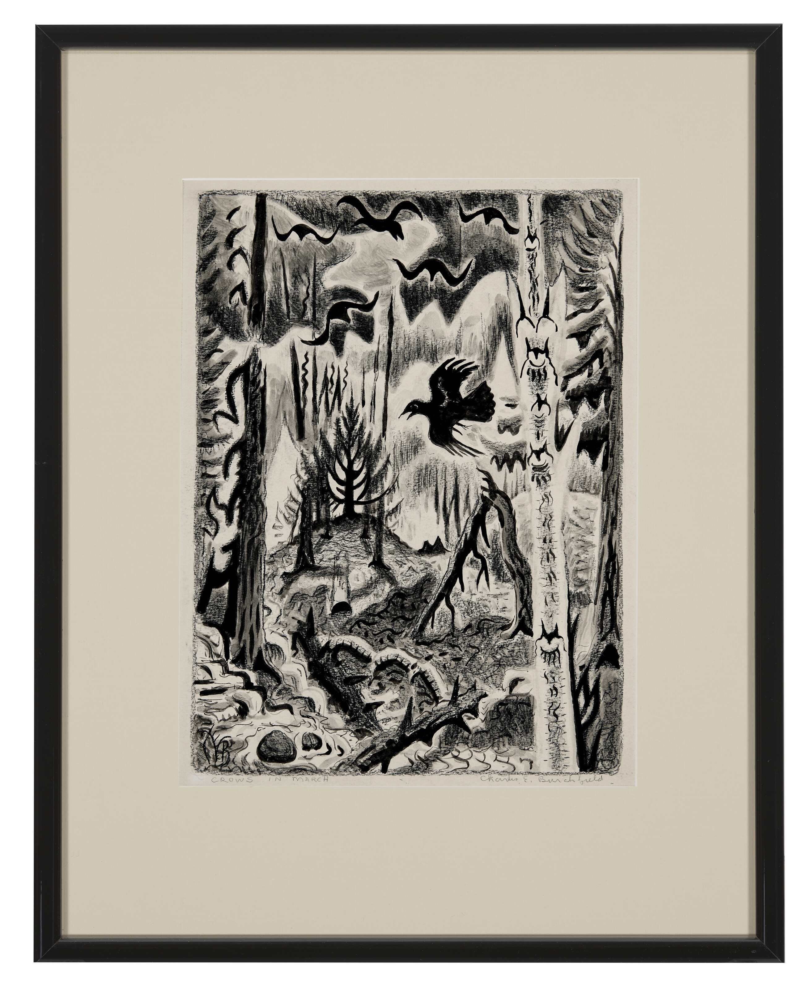 Charles Ephraim Burchfield — Вороны в марте, изображение 2