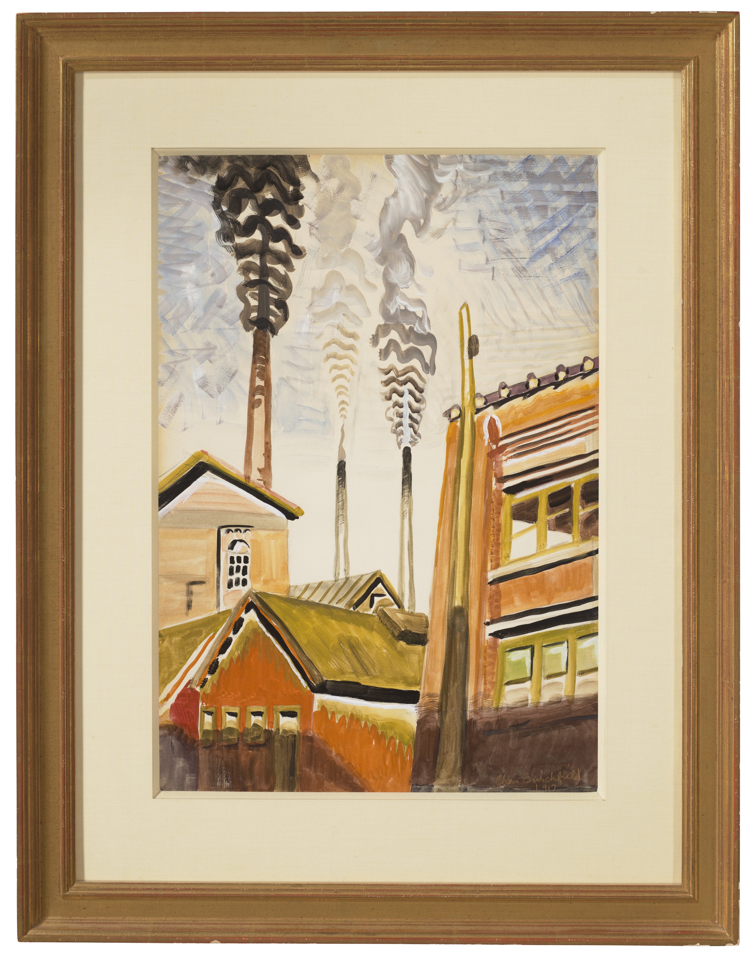 Charles Ephraim Burchfield — Поднимающийся дым, изображение 2