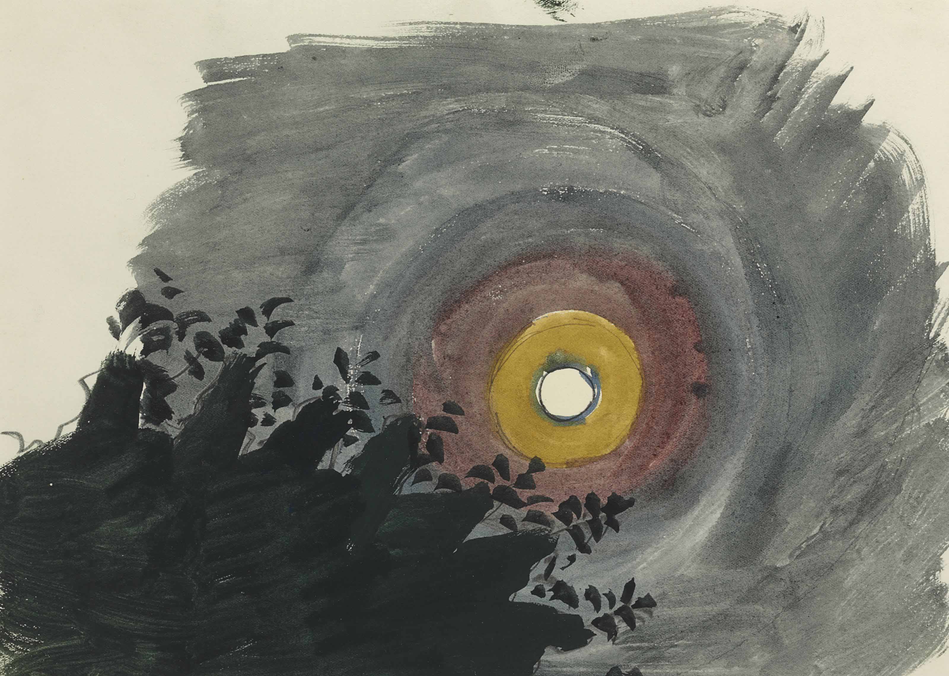 Charles Ephraim Burchfield — Луна с тремя кольцами