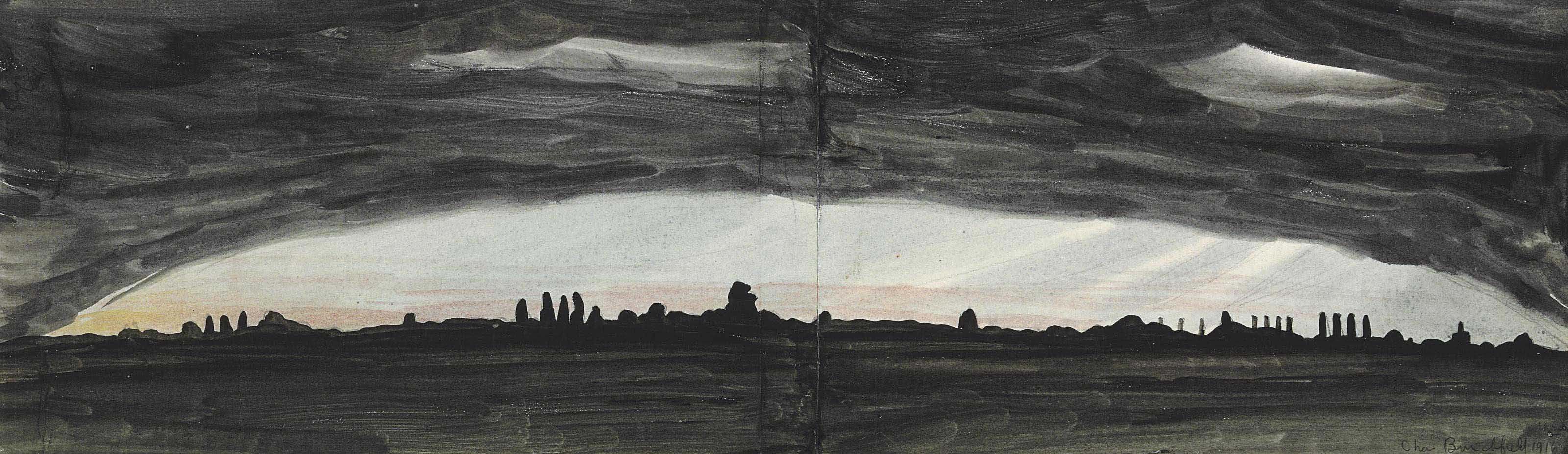 Charles Ephraim Burchfield — Ночной пейзаж