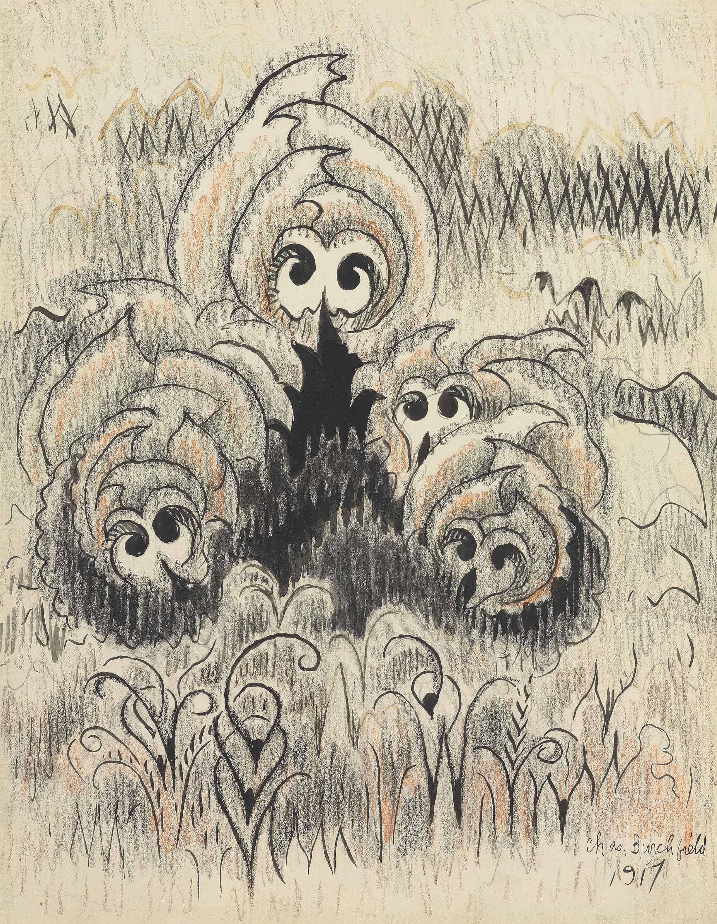 Charles Ephraim Burchfield — Насекомые в сумерках
