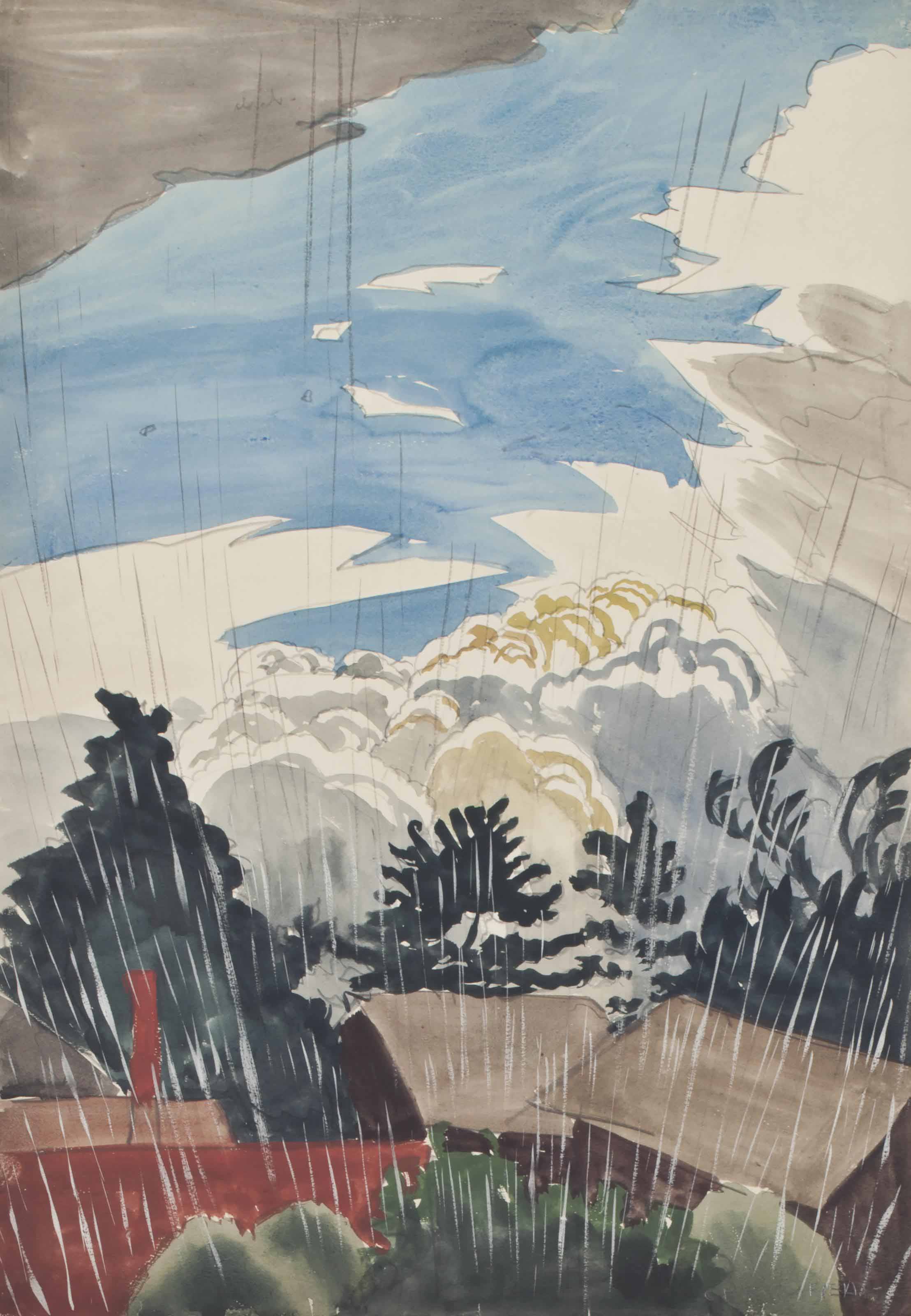 Charles Ephraim Burchfield — Дождь и облака