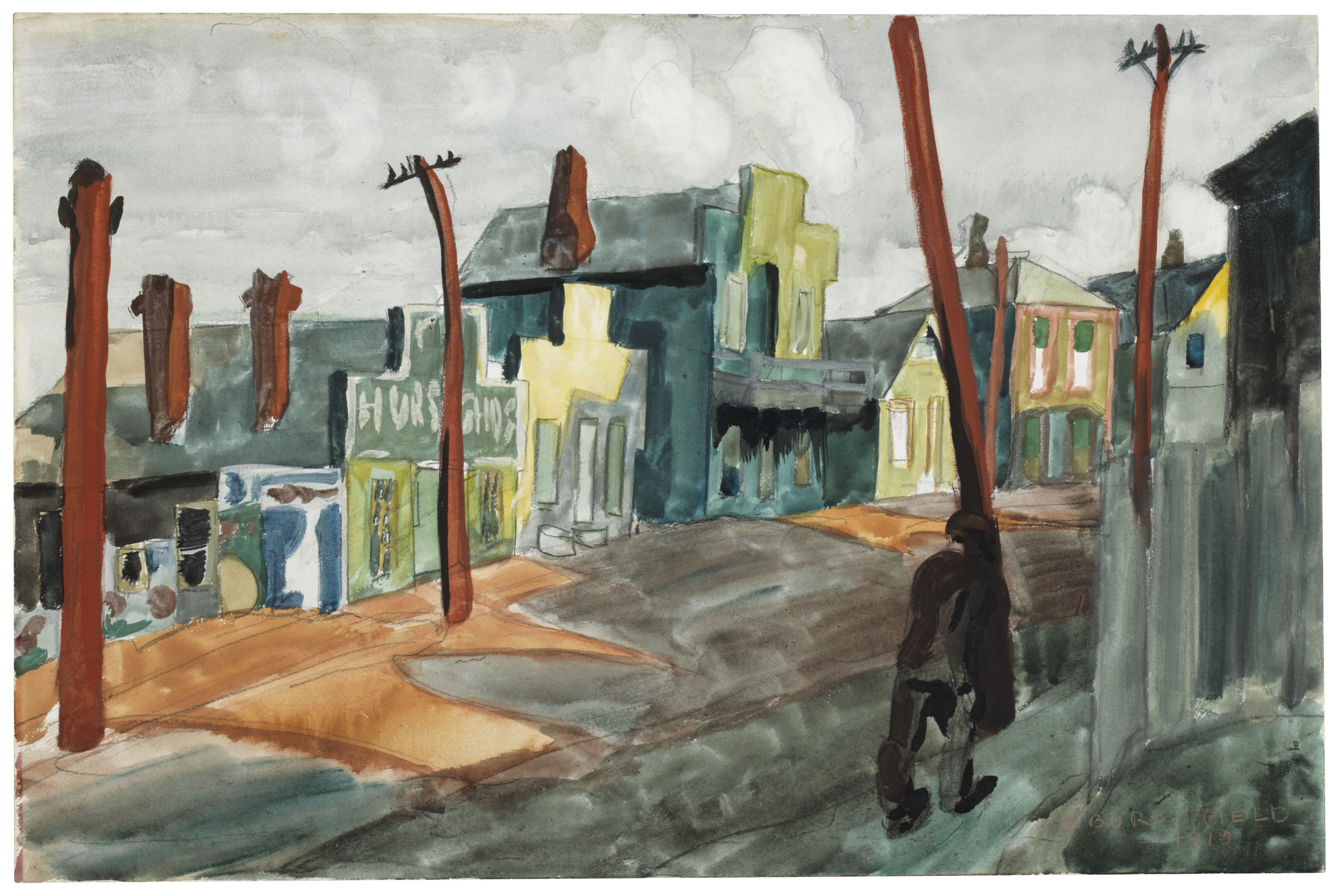 Charles Ephraim Burchfield — Красные телеграфные столбы