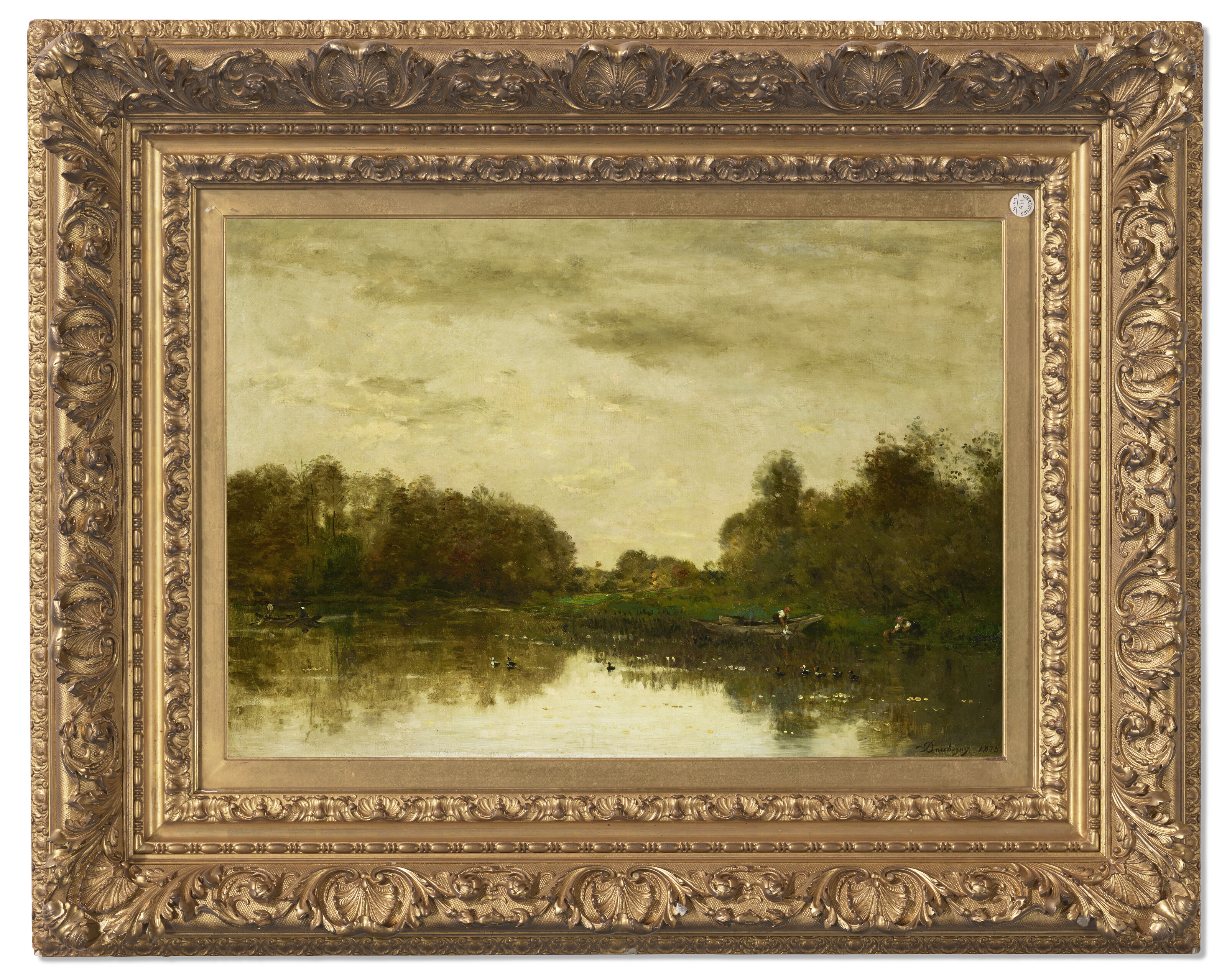 Charles François Daubigny — Барки и канары на берегу реки, изображение 2