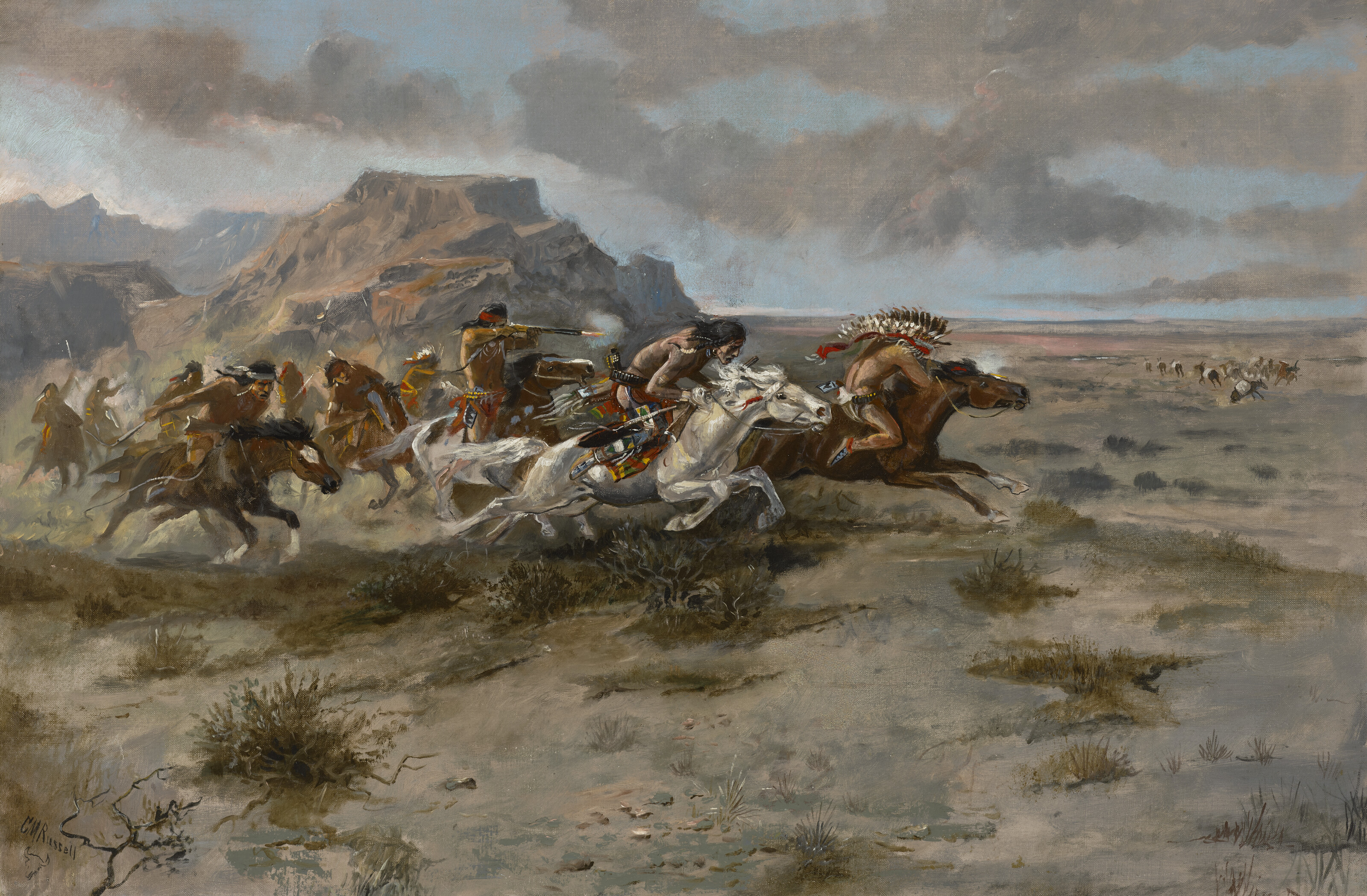 Charles Marion Russell — Нападение индейцев