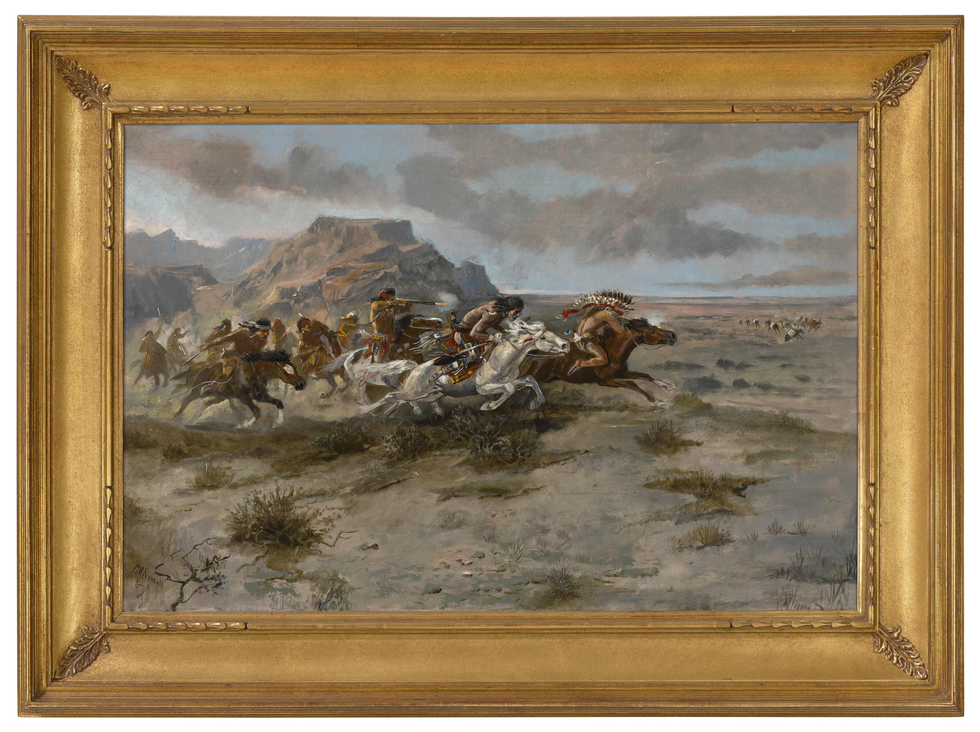 Charles Marion Russell — Нападение индейцев, изображение 2