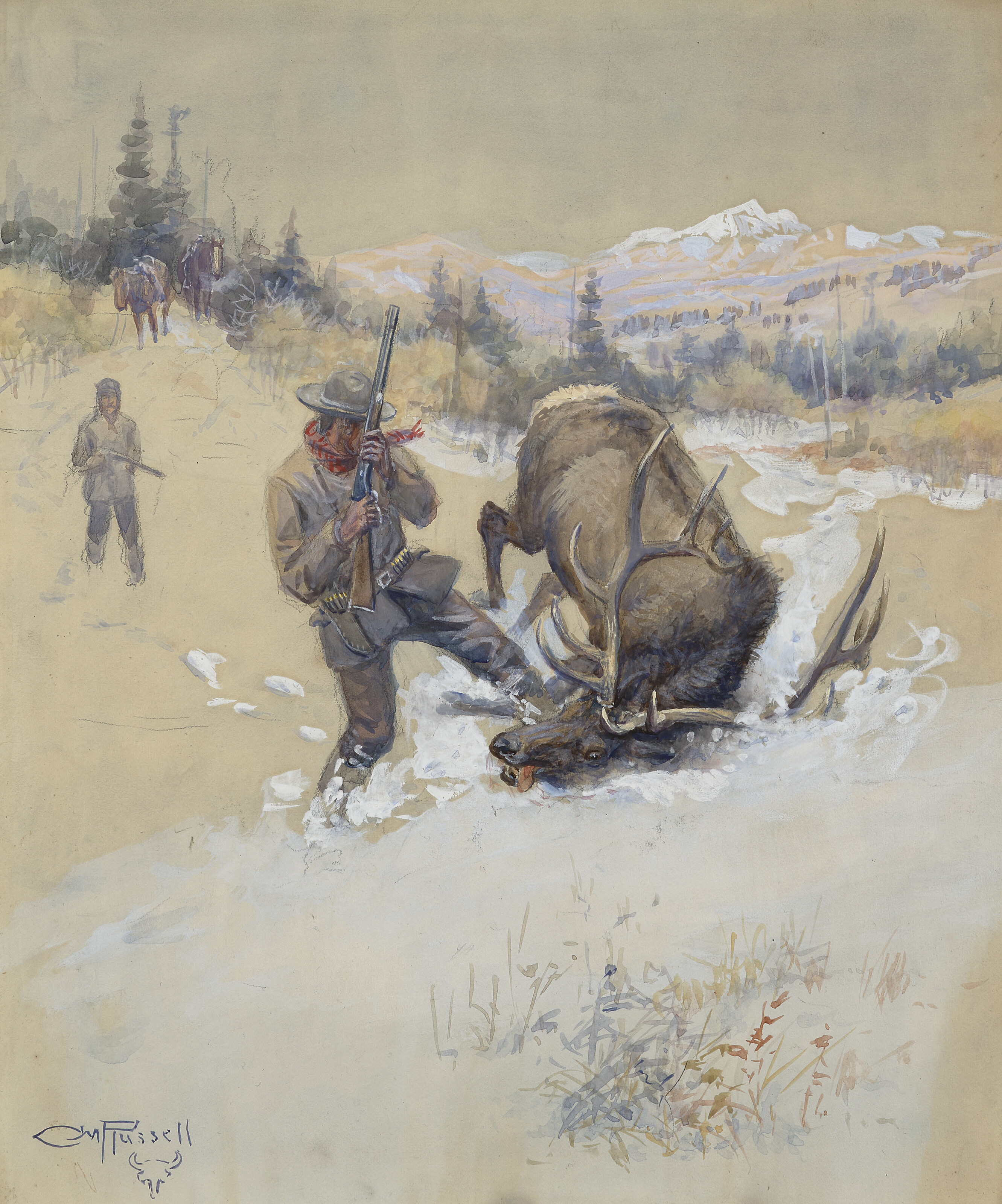 Charles Marion Russell — Раненый лось