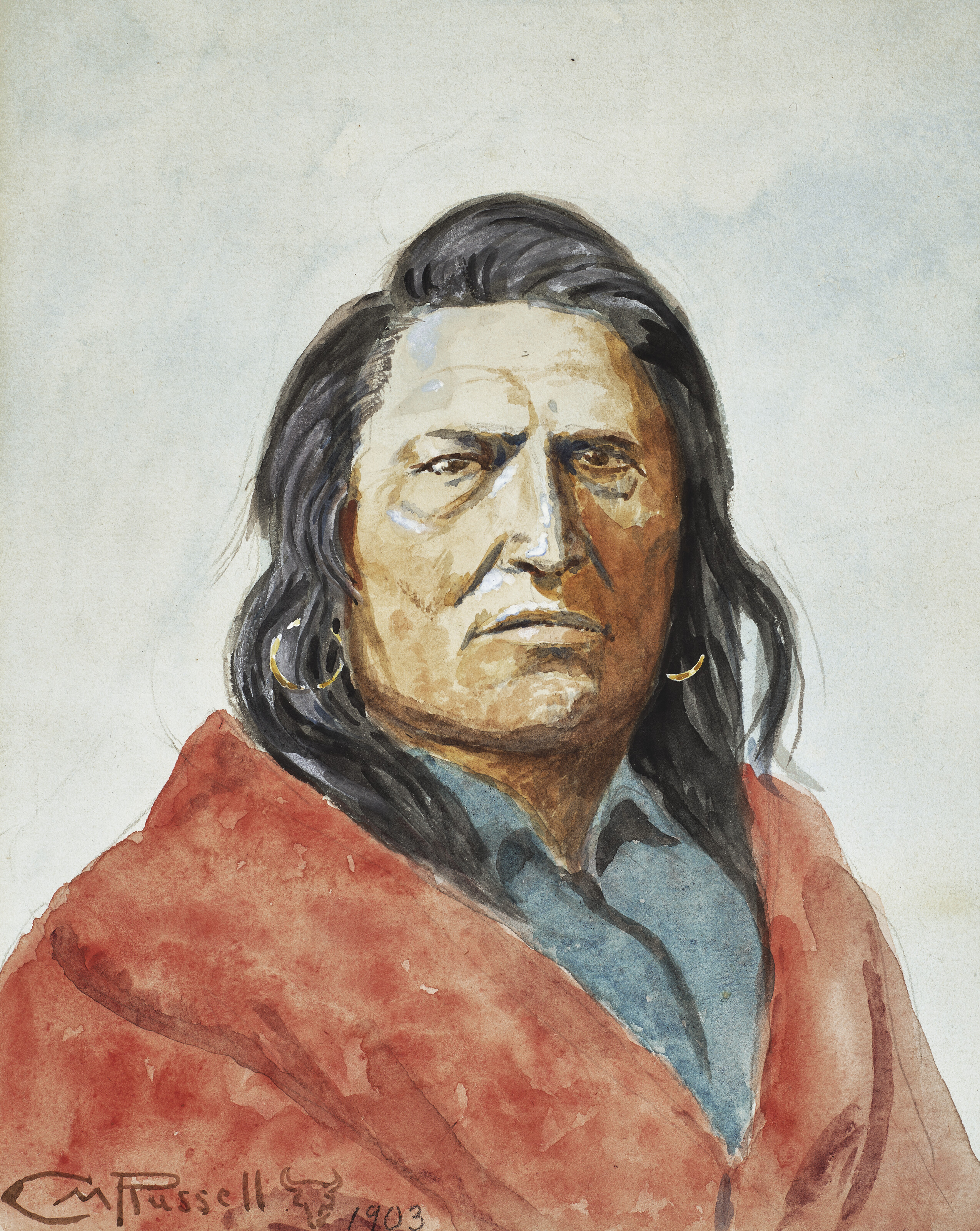 Charles Marion Russell — Индийский портрет